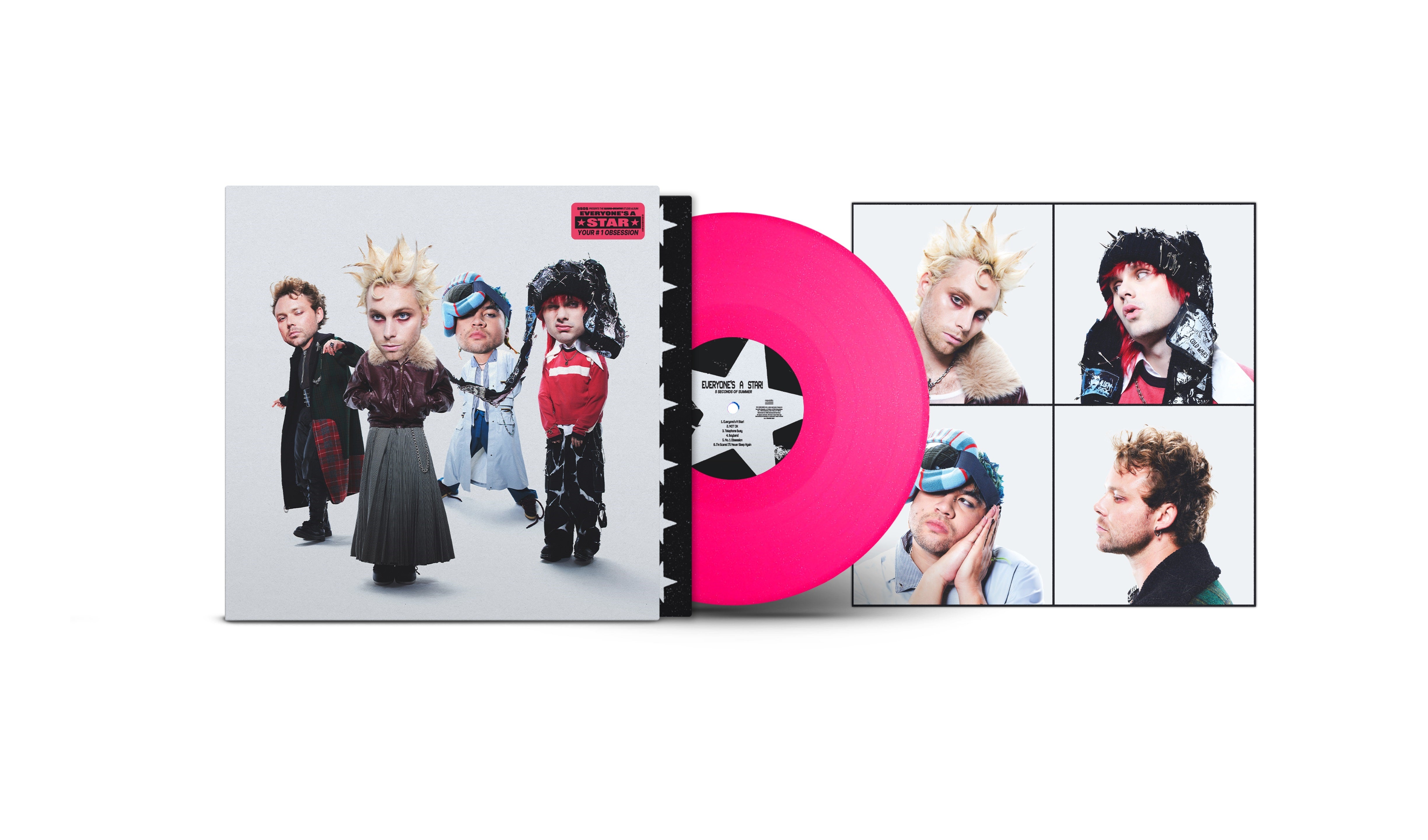 5 Seconds Of Summer - Everyone's A Star [Neon Pink Glitter Vinyl]