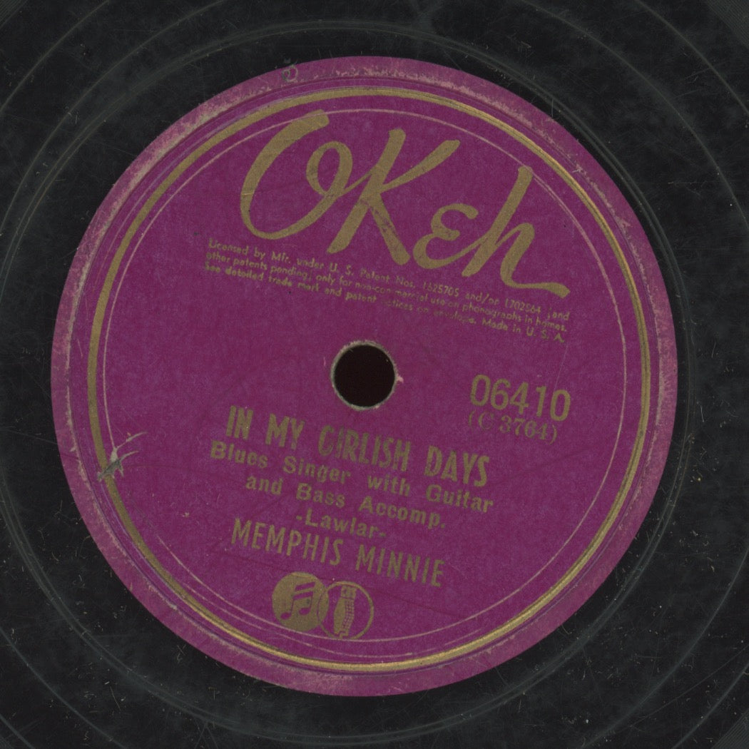 Blues 78 - Memphis Minnie - My Gage Is Going Up / In My Girlish Days on Okeh