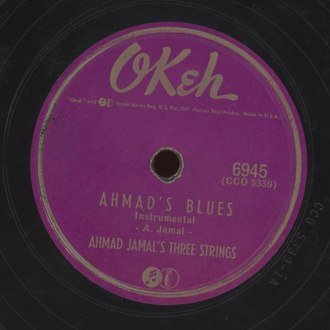 Jazz 78 - Ahmad Jamal Trio - Ahmad's Blues / Will You Still Be Mine on Okeh