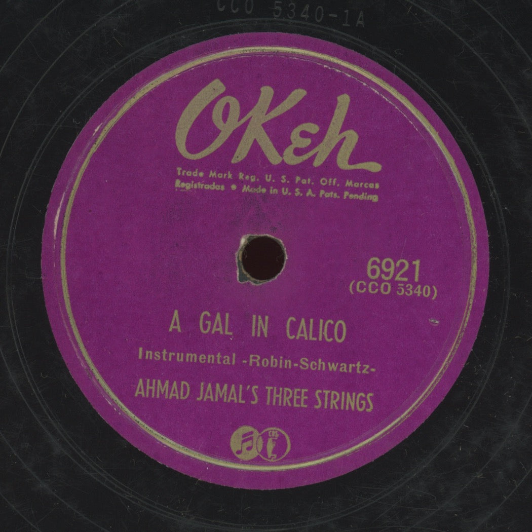 Jazz 78 - Ahmad Jamal Trio - A Gal In Calico / Aki And Ukthay on Okeh