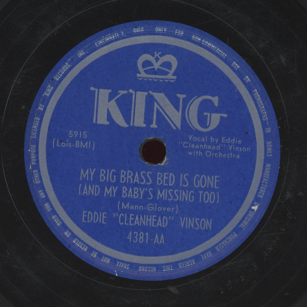 Blues 78 - Eddie "Cleanhead" Vinson - Eddie's Bounce / My Big Brass Bed Is Gone on King