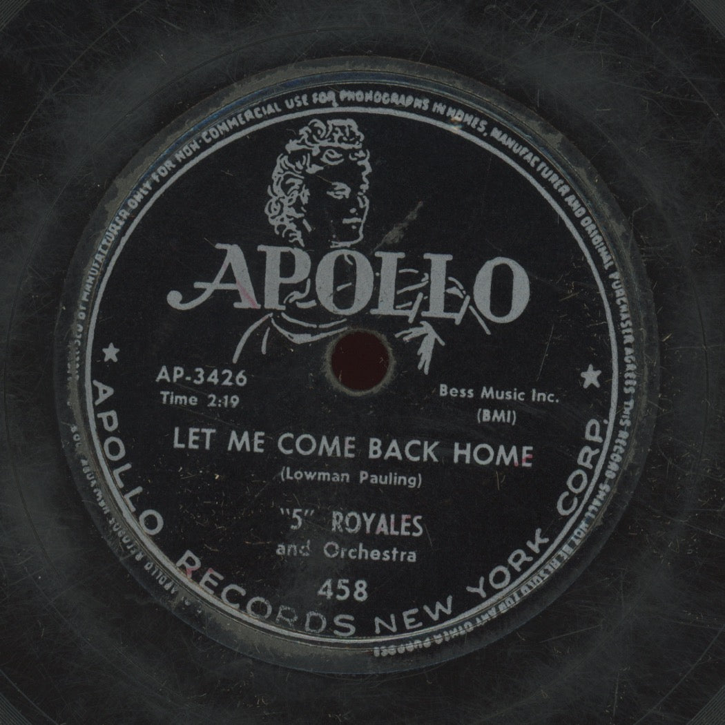 Doo Wop 78 - The 5 Royales - What's That / Let Me Come Back Home on Apollo