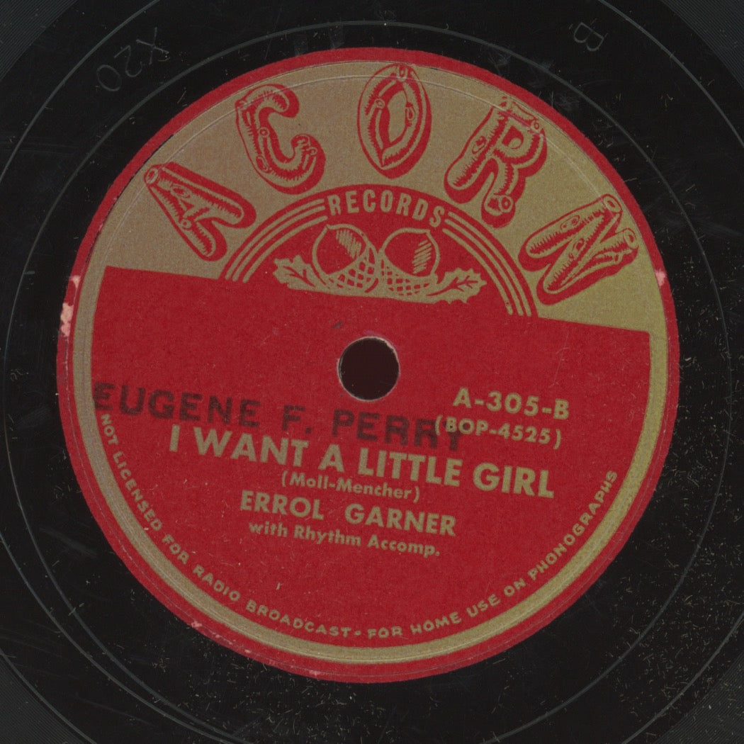 Jazz 78 - Erroll Garner - This Can't Be Love / I Want A Little Girl on Acorn