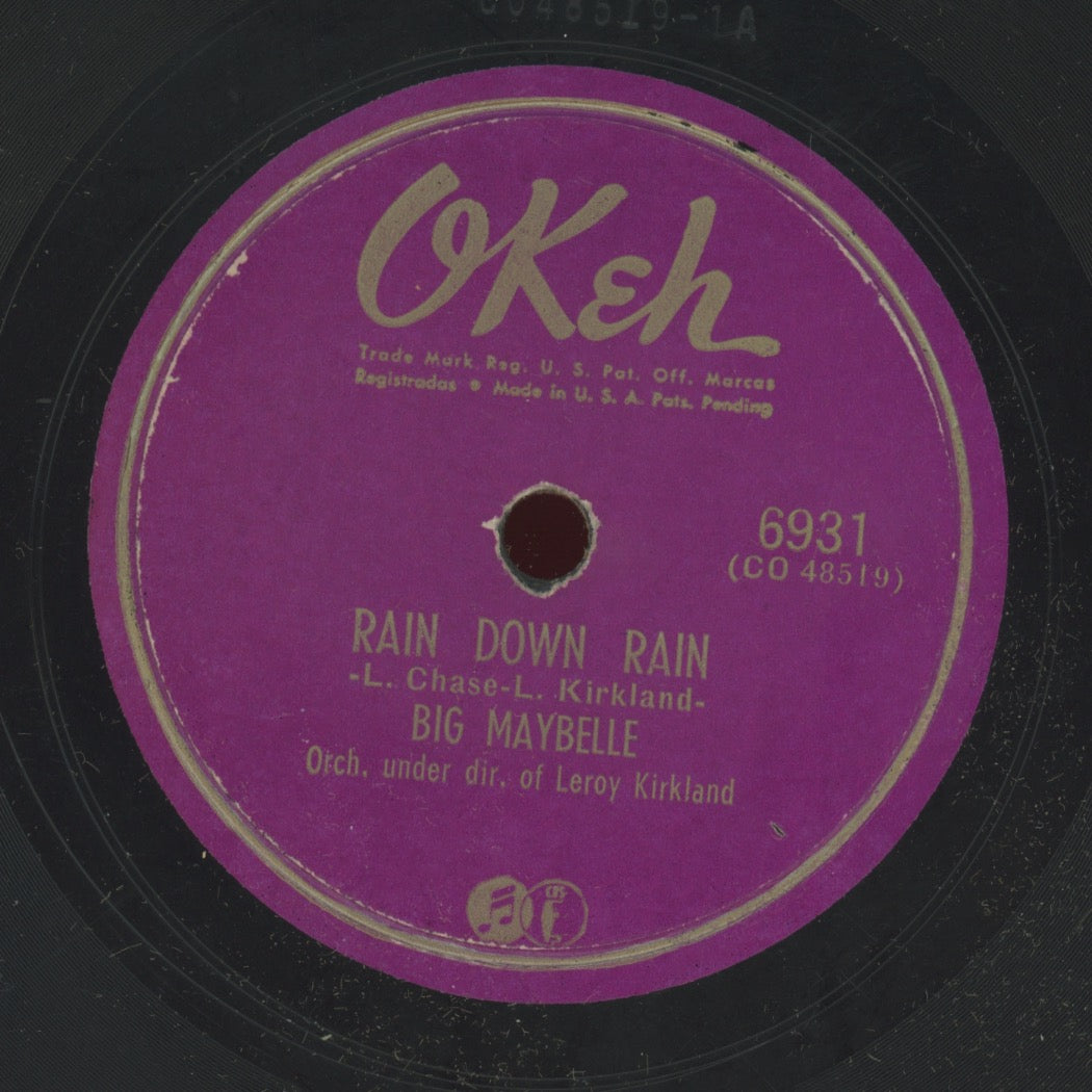 Blues 78 - Big Maybelle - Gabbin' Blues / Rain Down Rain on Okeh