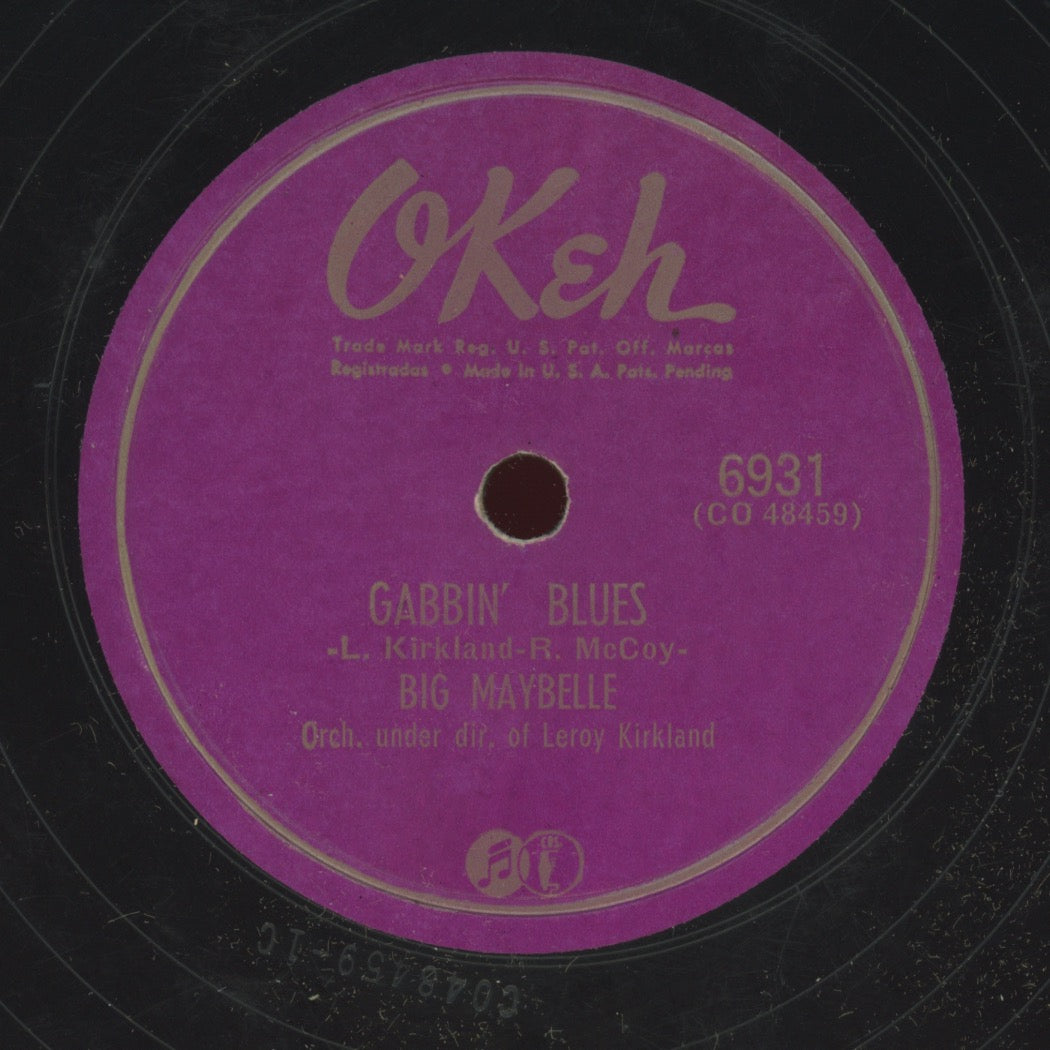 Blues 78 - Big Maybelle - Gabbin' Blues / Rain Down Rain on Okeh