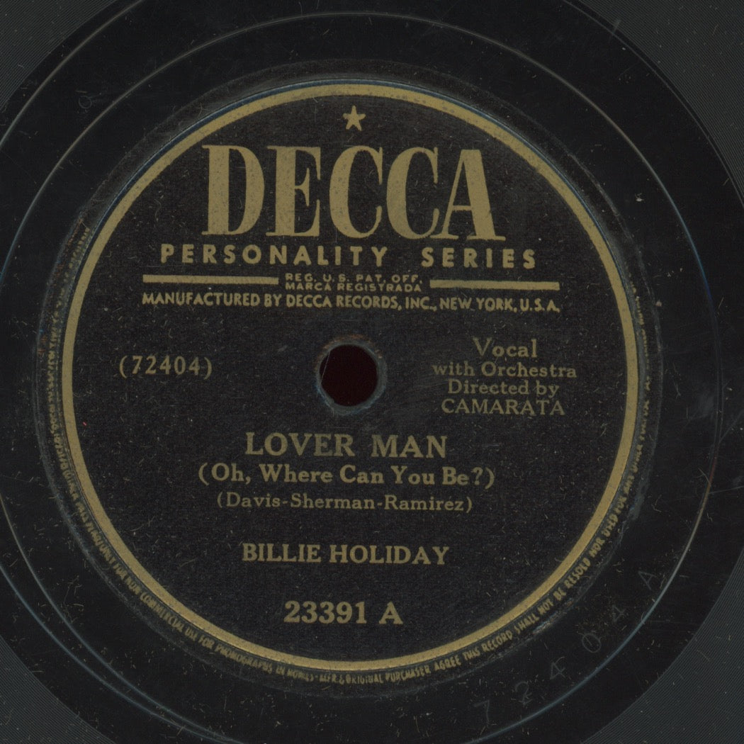 Jazz 78 - Billie Holiday - Lover Man (Oh, Where Can You Be?) / That Ole Devil Called Love on Decca