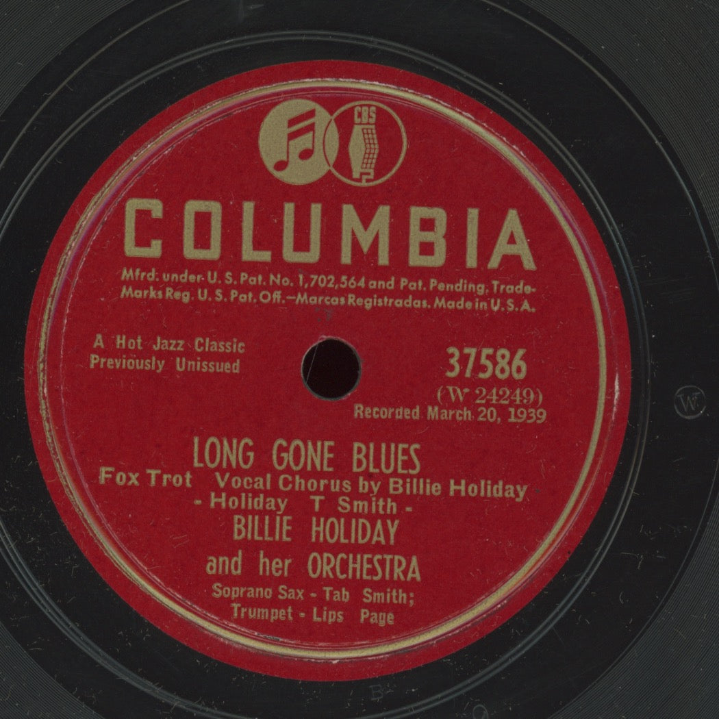 Jazz 78 - Billie Holiday And Her Orchestra - Long Gone Blues / Am I Blue on Columbia