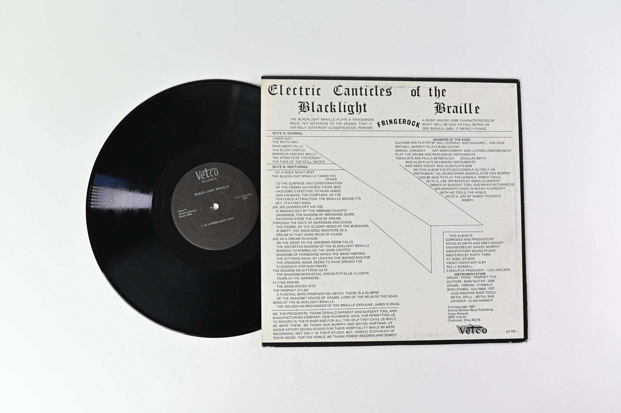 Blacklight Braille - Electric Canticles Of The Blacklight Braille on Vetco