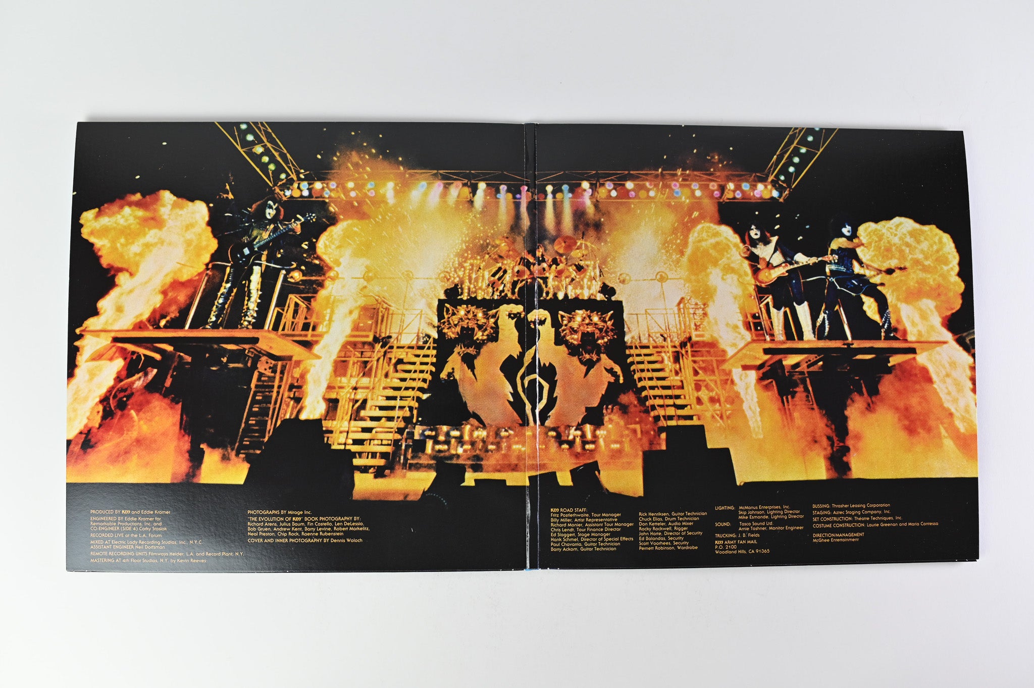 Kiss - Alive II on Casablanca Ltd Red White & Blue Splatter Reissue