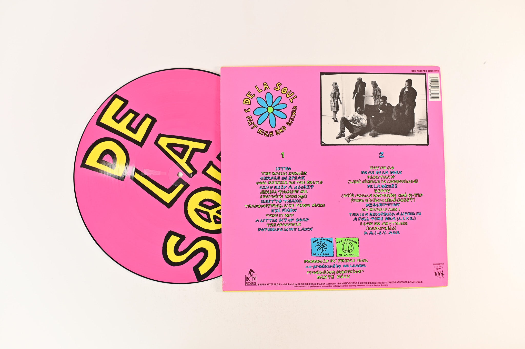 De La Soul - 3 Feet High And Rising on BCM Ltd Picture Disc German Press