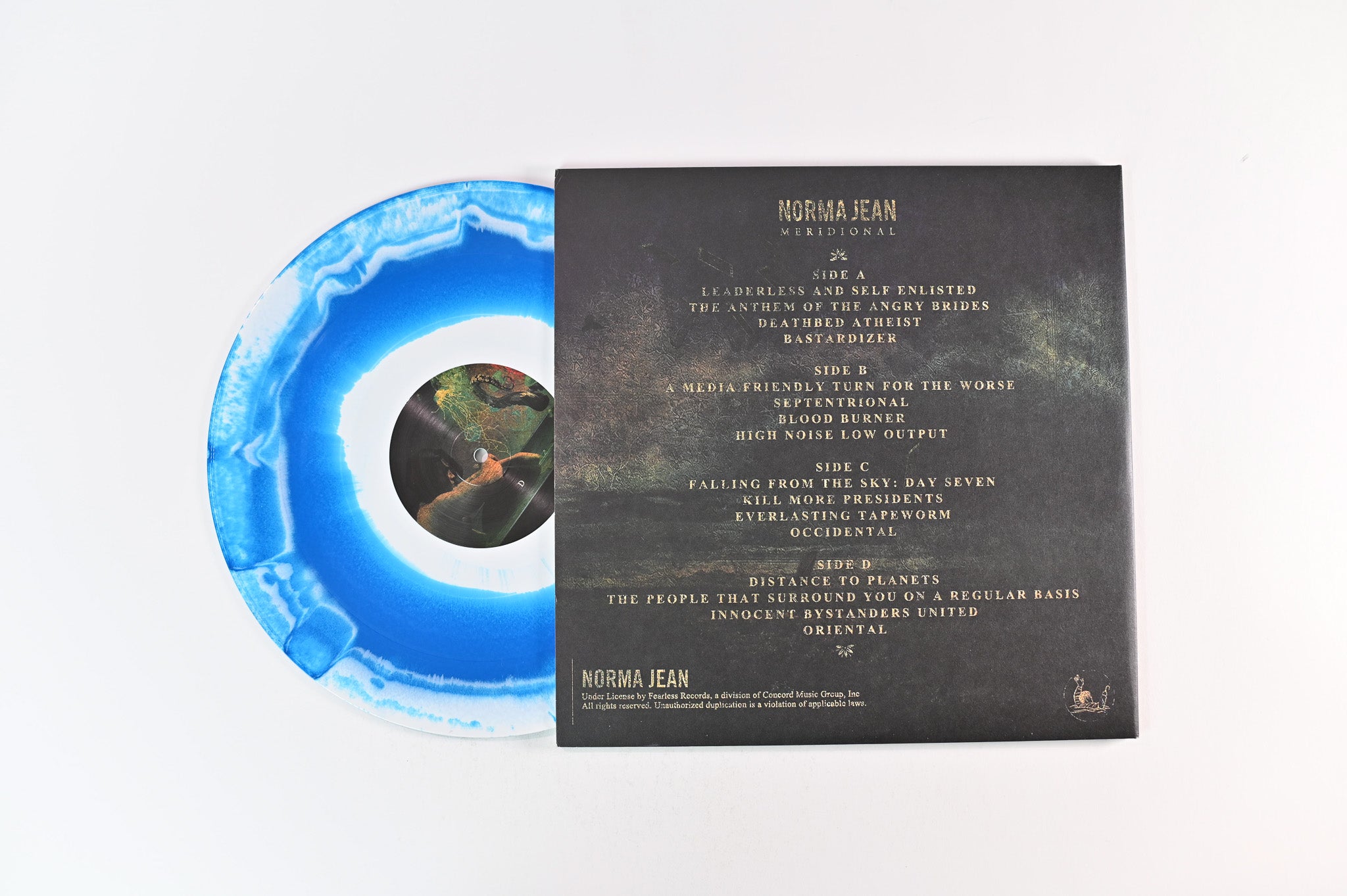 Norma Jean - Meridional on Razor & Tie Blue/White Smash Reissue