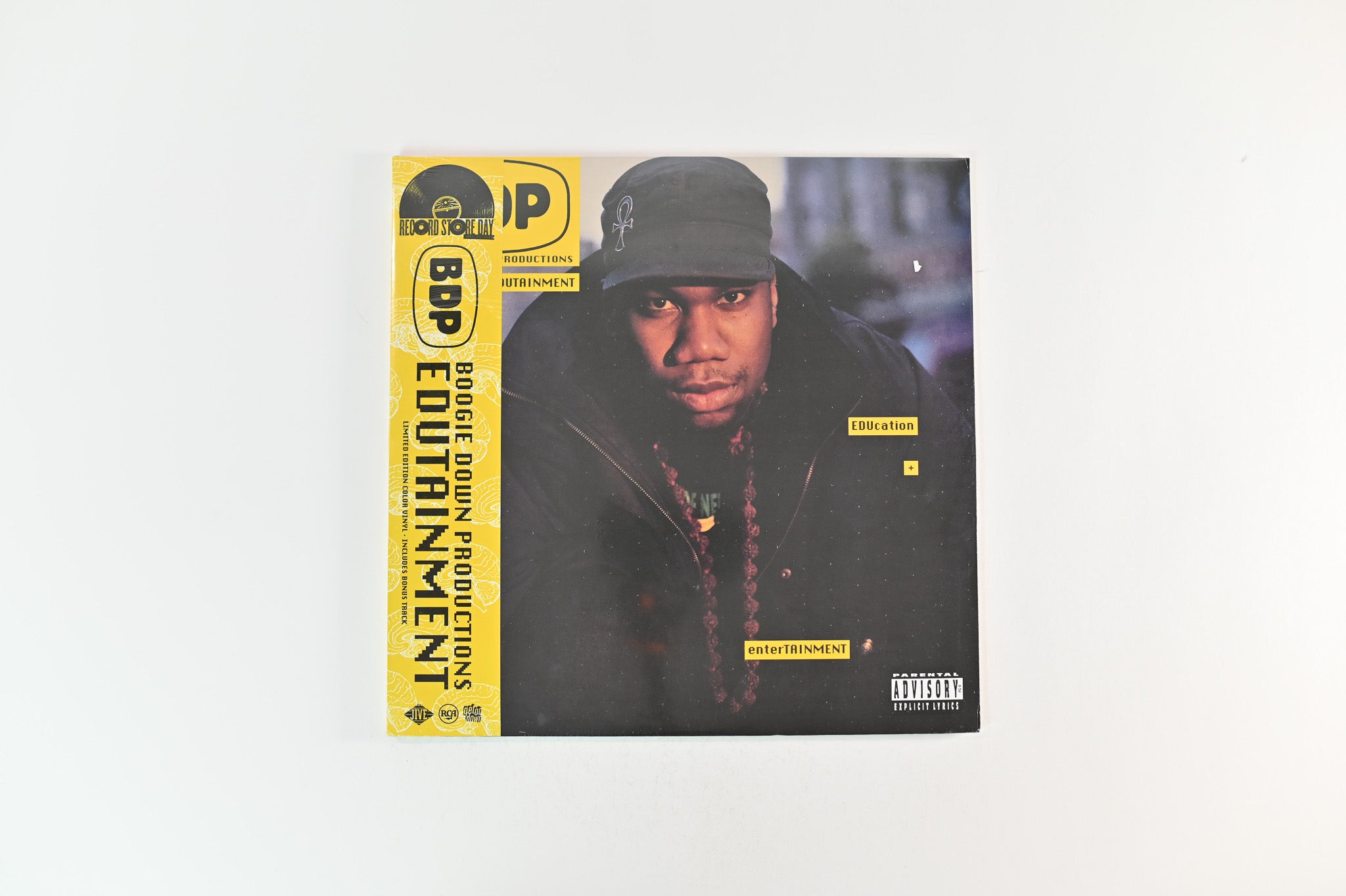 Boogie Down Productions - Edutainment Sealed on Get on Down RSD 2024 Ltd Black Opaque & Canary Yellow Splatter Reissue Sealed