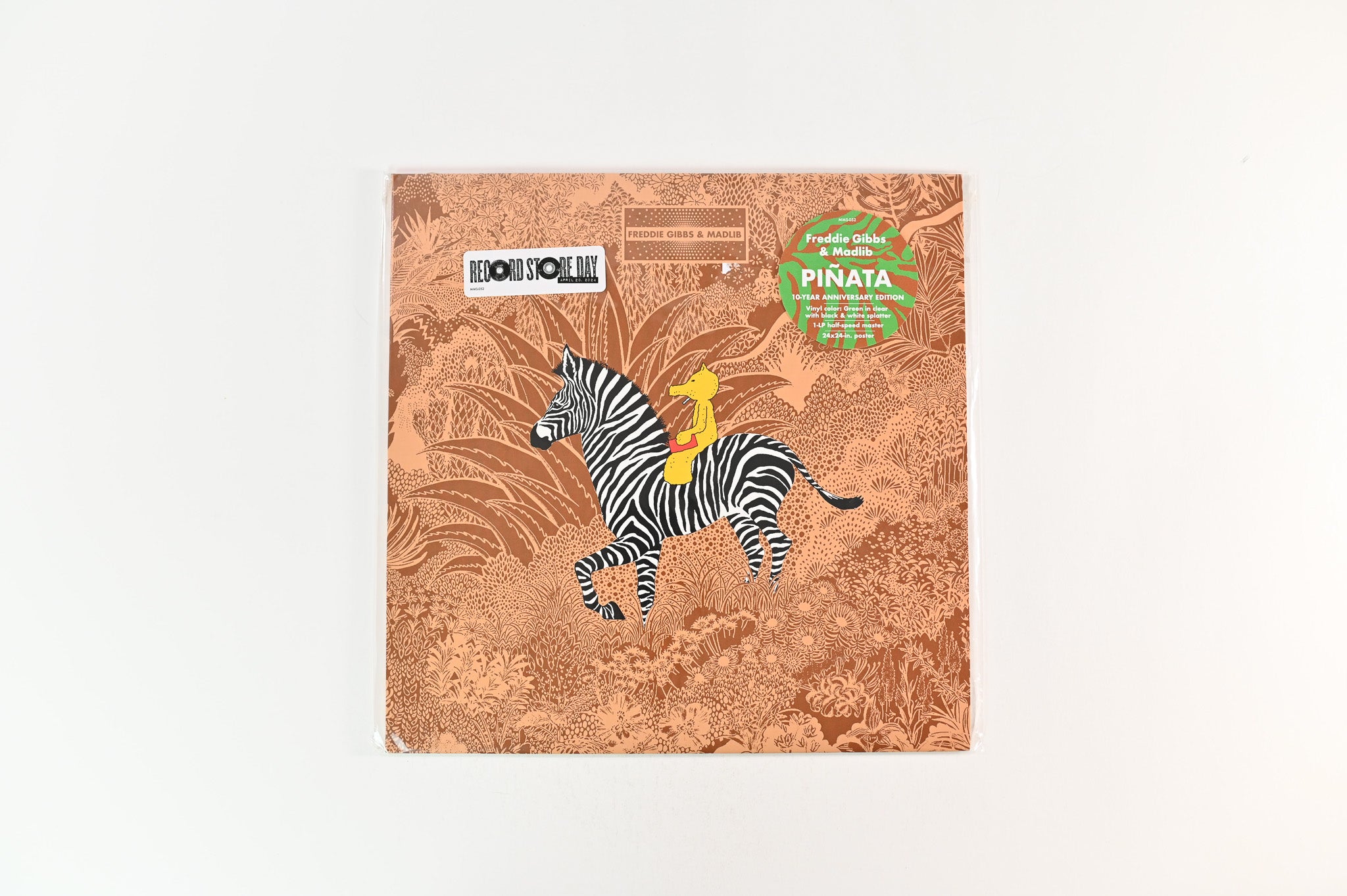 Freddie Gibbs & Madlib - Piñata on Madlib Invazion RSD 2024 Clear w/ Green/Black/White Splatter Reissue