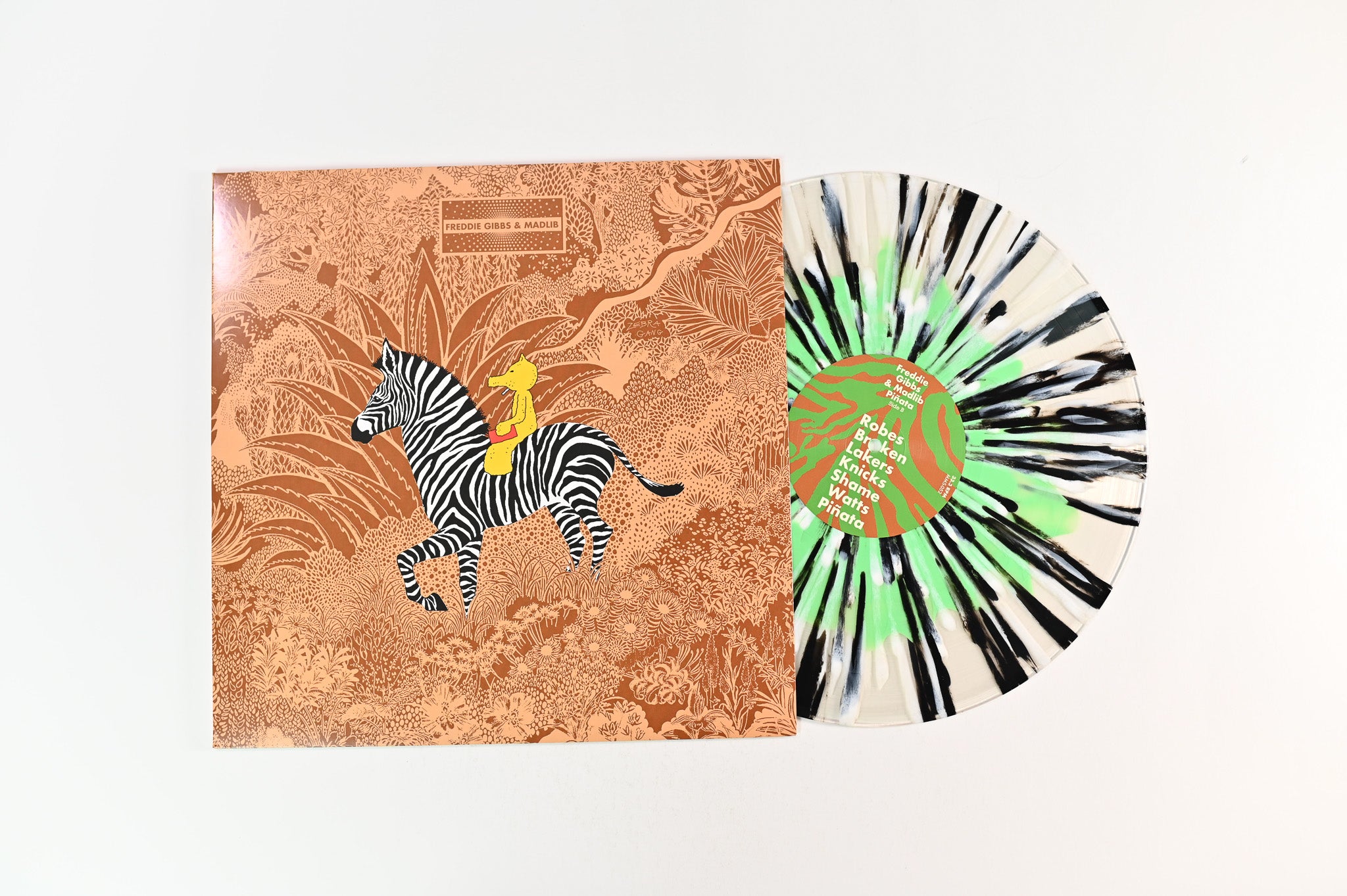Freddie Gibbs & Madlib - Piñata on Madlib Invazion RSD 2024 Clear w/ Green/Black/White Splatter Reissue
