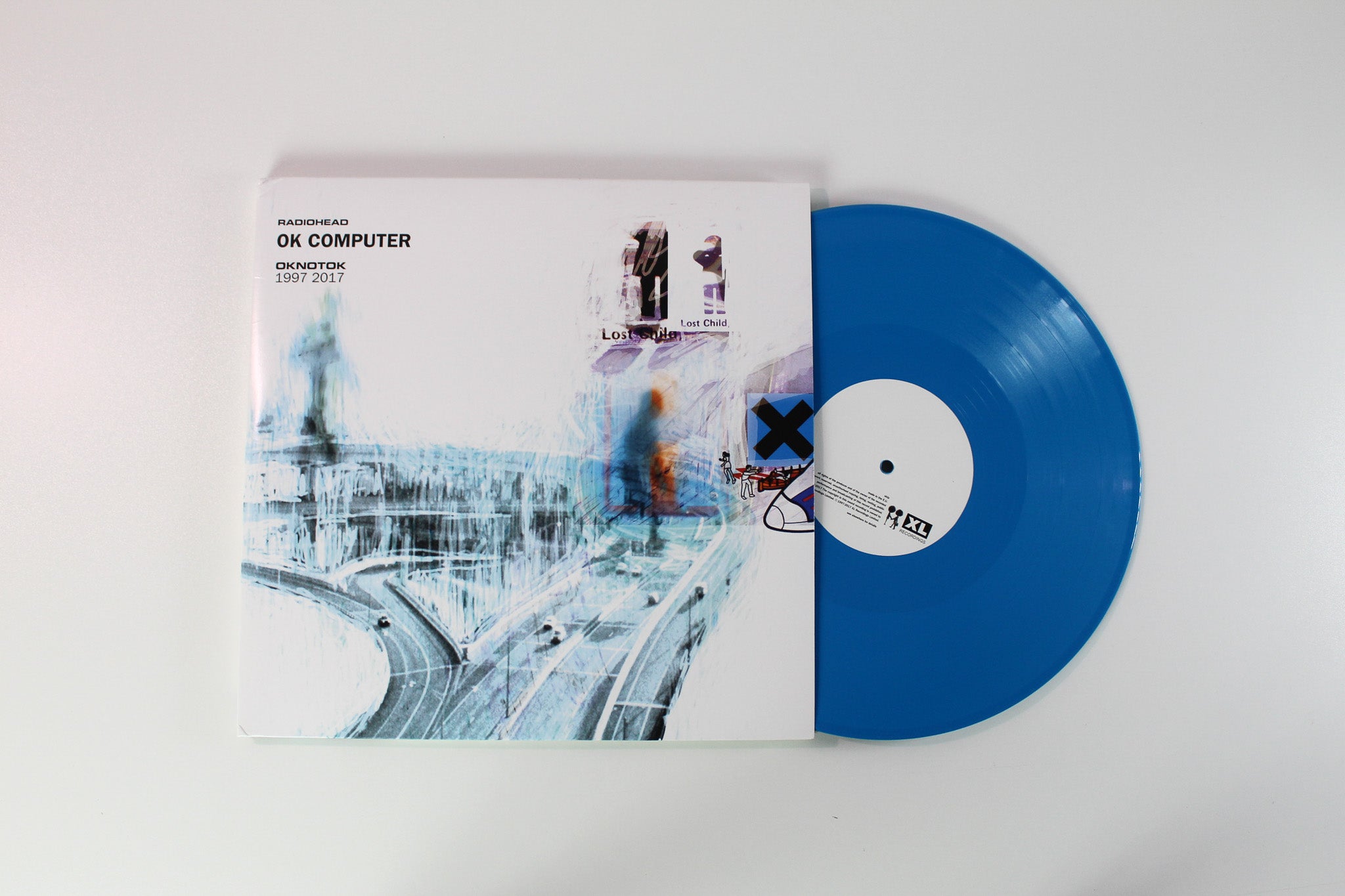 Radiohead - OK Computer OKNOTOK 1997 2017 on XL Recording Ltd Blue Opaque Vinyl Reissue