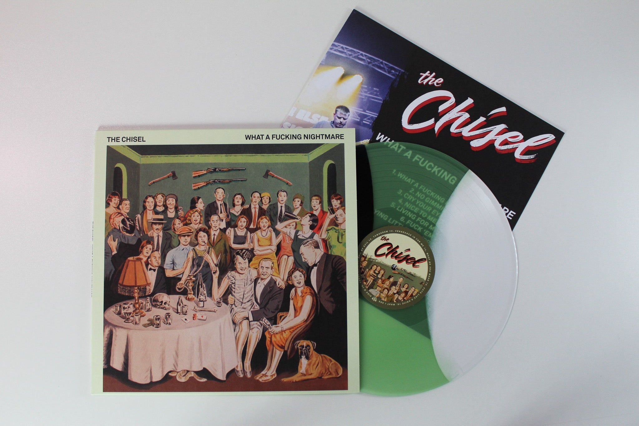 The Chisel - What A Fucking Nightmare on Pure Noise Ltd White Coke Bottle & Black Tri-Stripe Vinyl