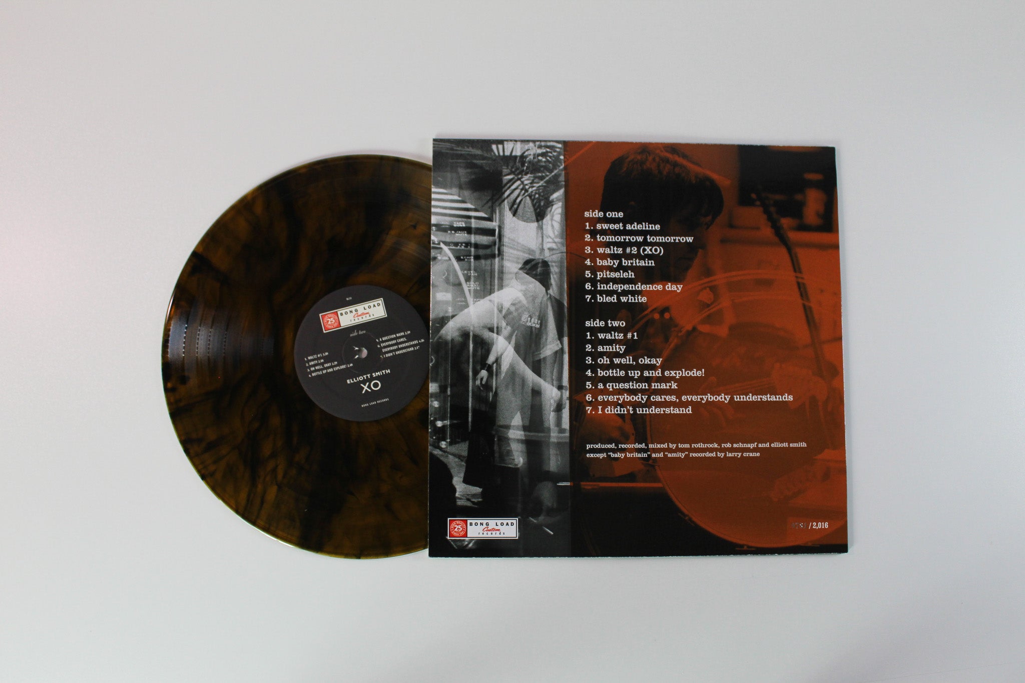 Elliott Smith - XO on Bong Load Ltd Numbered Hazel Black Smoke Reissue