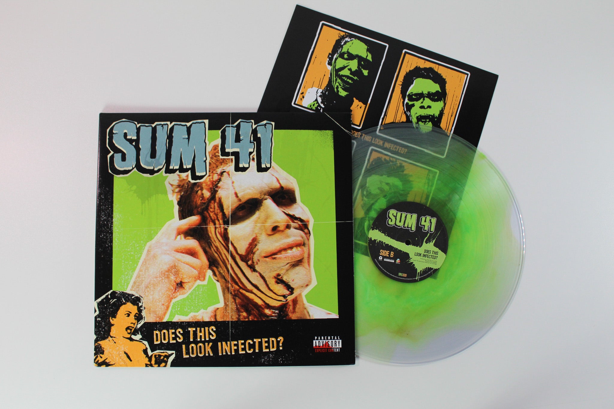 Sum 41 - Does This Look Infected? on SRC Vinyl Ltd Clear w/ Marbled Green Blob