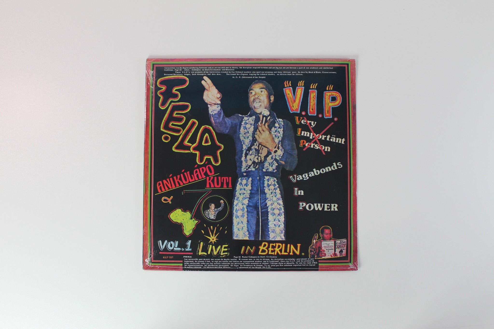Fela Kuti - V.I.P. (Vagabonds In Power) Vol. 1 Live In Berlin on Knitting Factory Records - Sealed