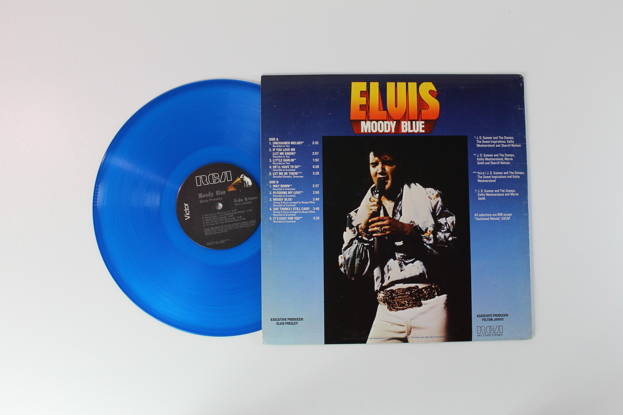 Elvis Presley - Moody Blue on RCA Victor Blue Vinyl