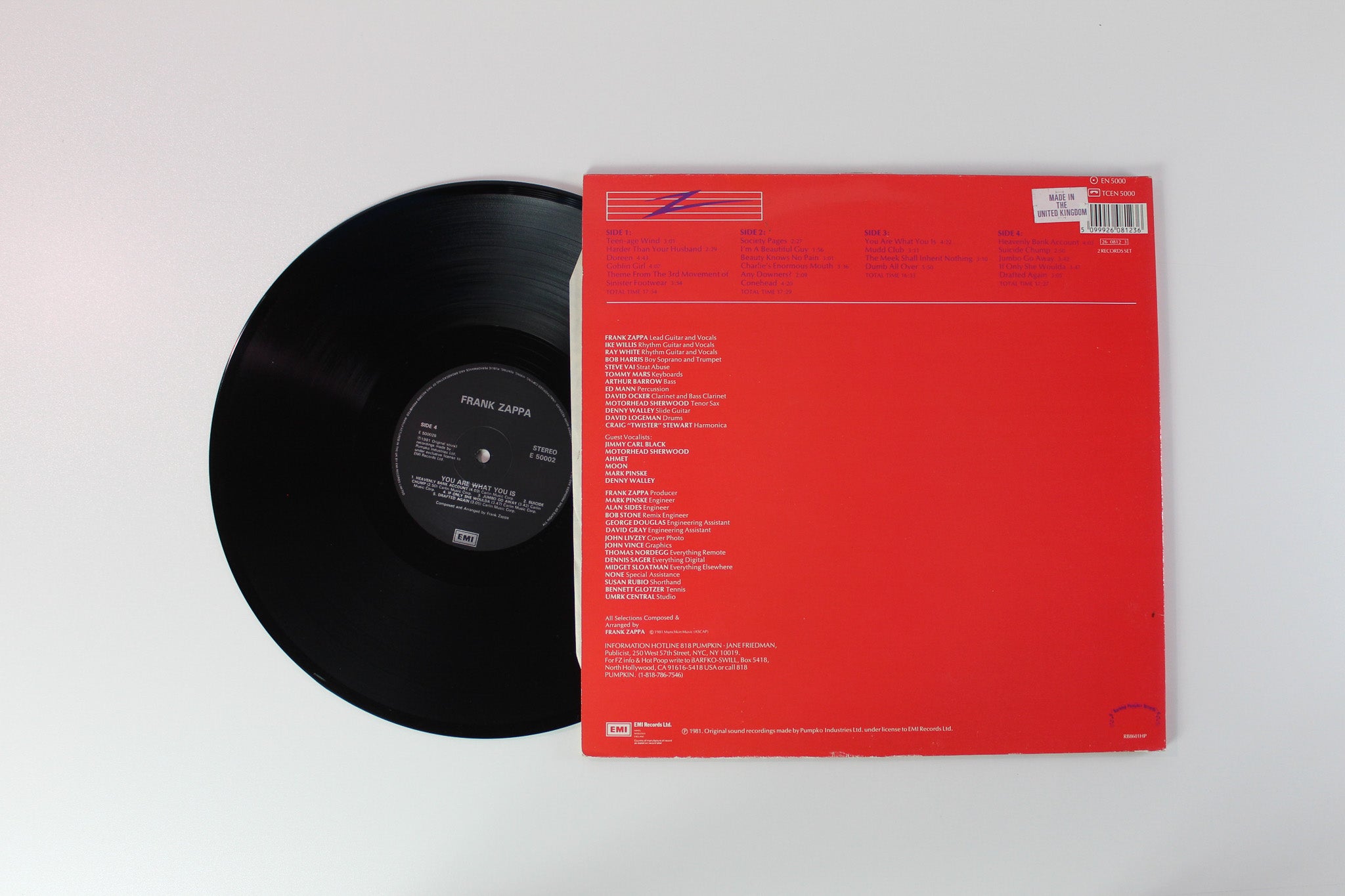 Frank Zappa - You Are What You Is on EMI - UK pressing