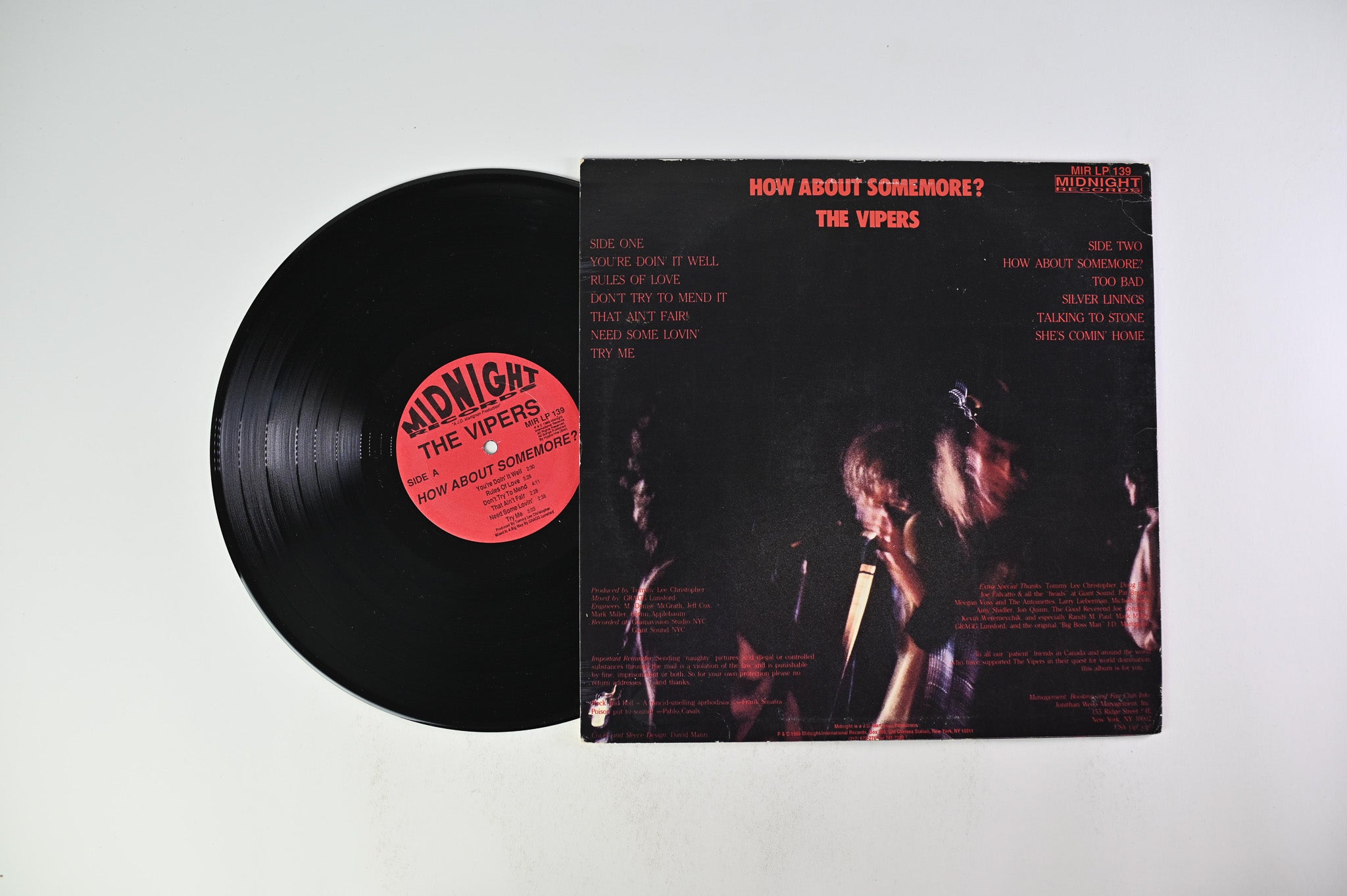 The Vipers - How About Somemore on Midnight Records Signed