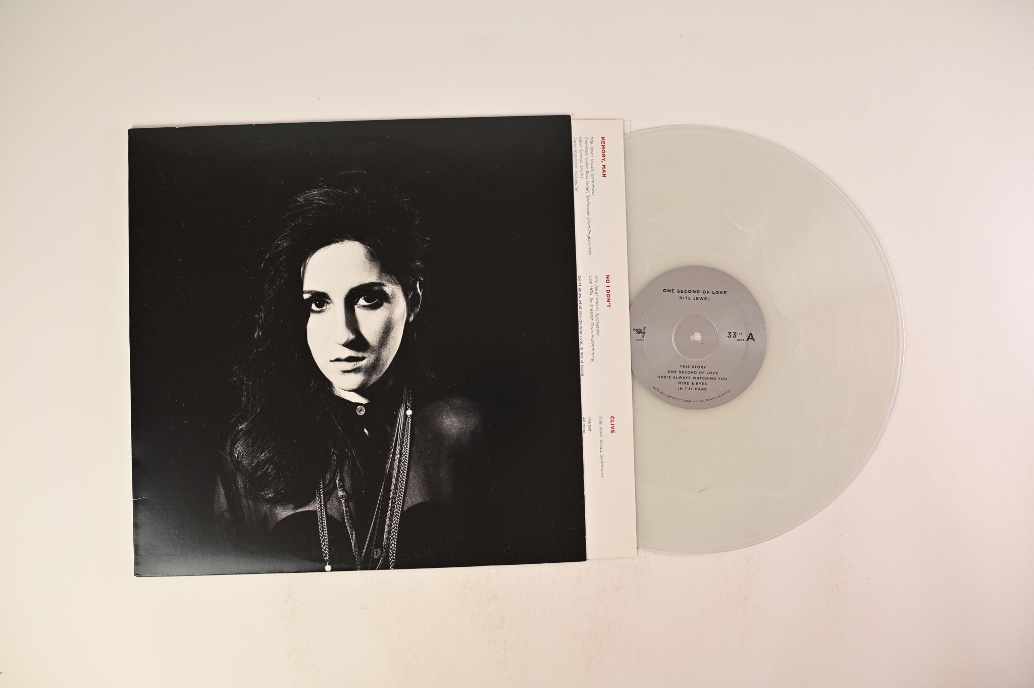 Nite Jewel - One Second Of Love on Secretly Canadian Clear Haze Vinyl