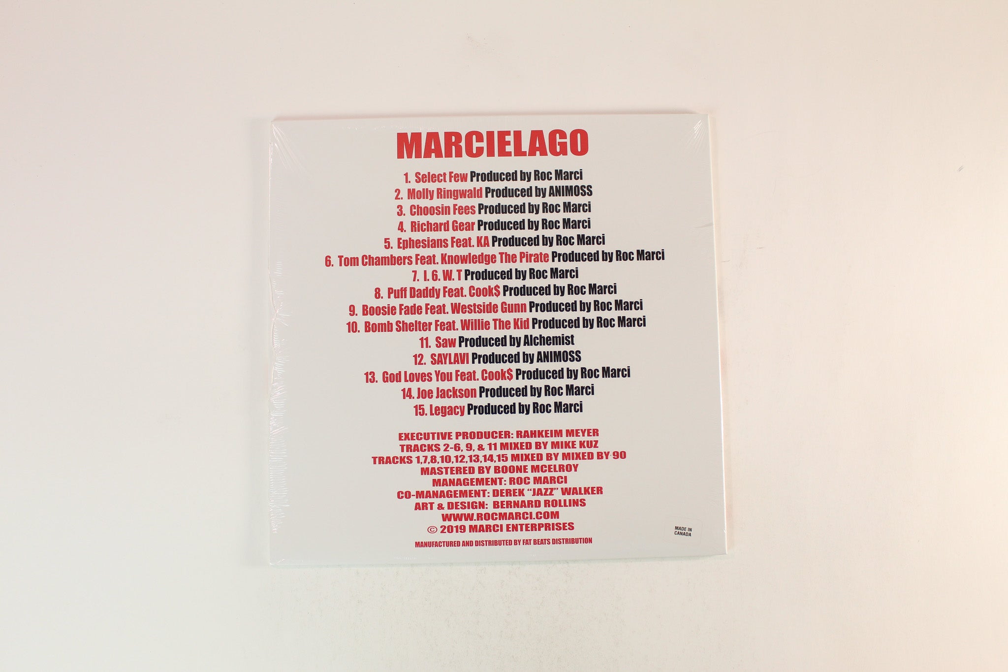 Roc Marciano - Marcielago on Fat Beats Sealed