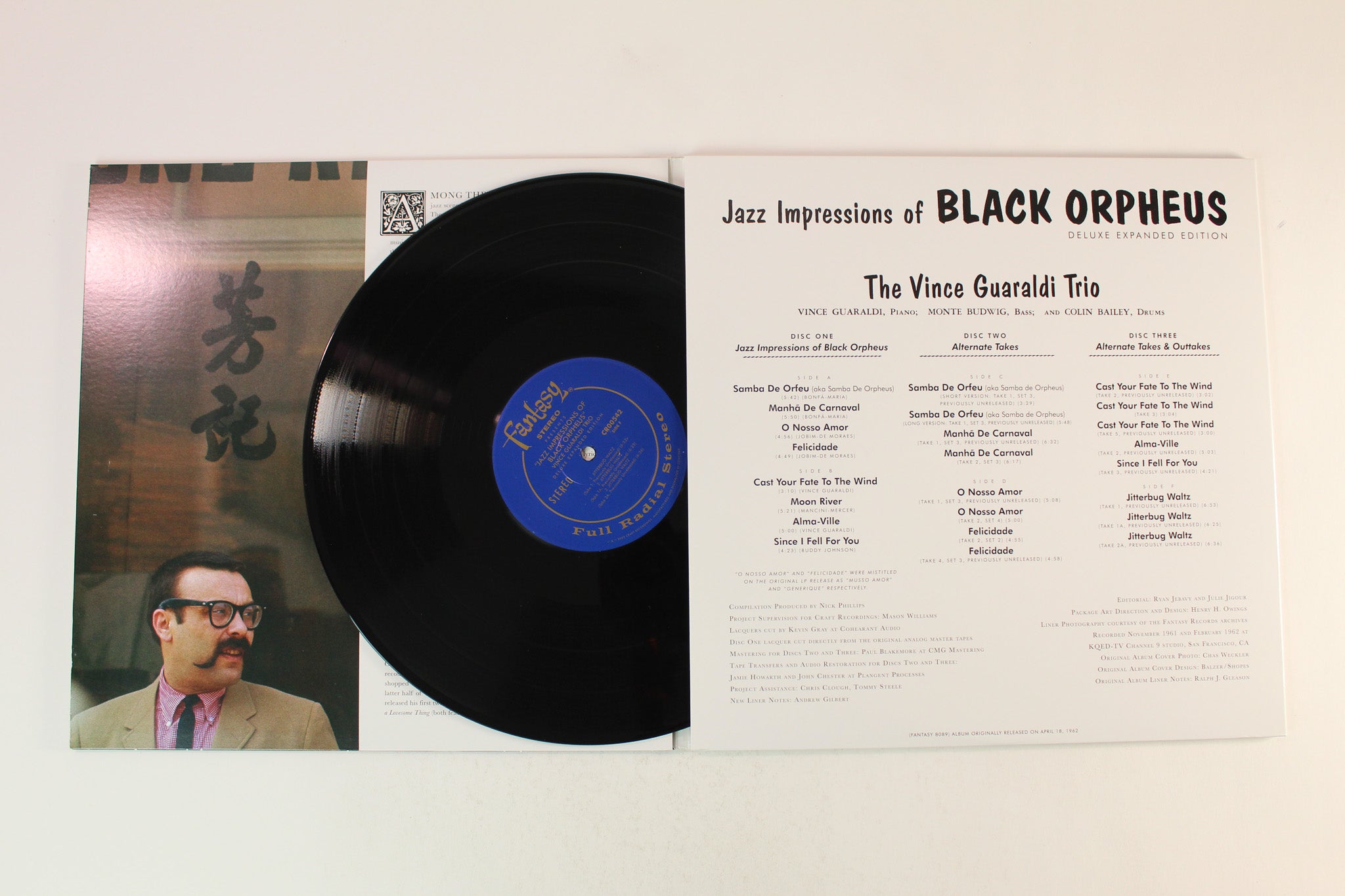 Vince Guaraldi Trio - Jazz Impressions Of Black Orpheus on Fantasy Craft Recordings Deluxe Edition 180 Gram Reissue.