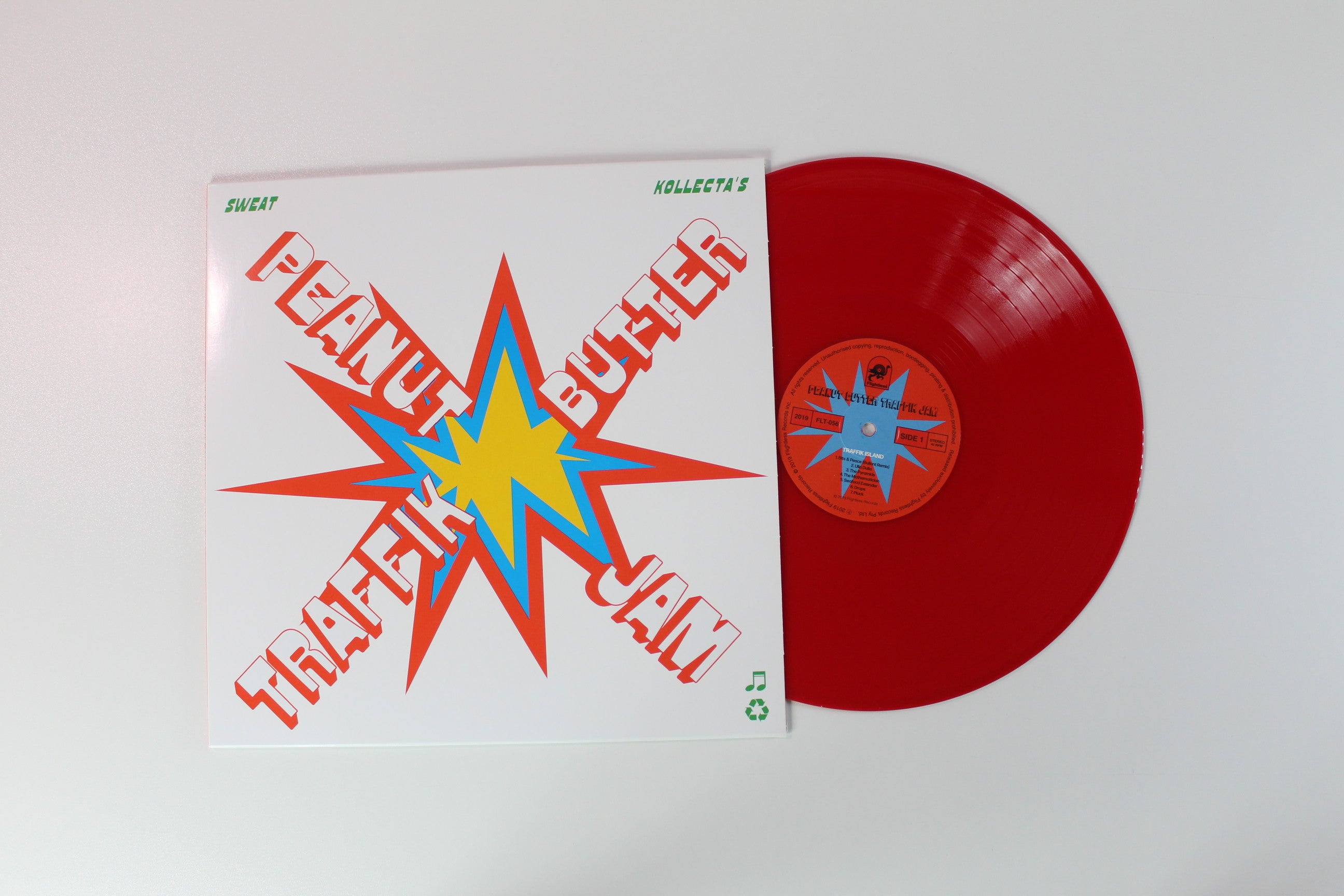 Traffik Island - Sweat Kollecta's Peanut Butter Traffik Jam Ltd. Transparent Jammy Red Vinyl on Flightless