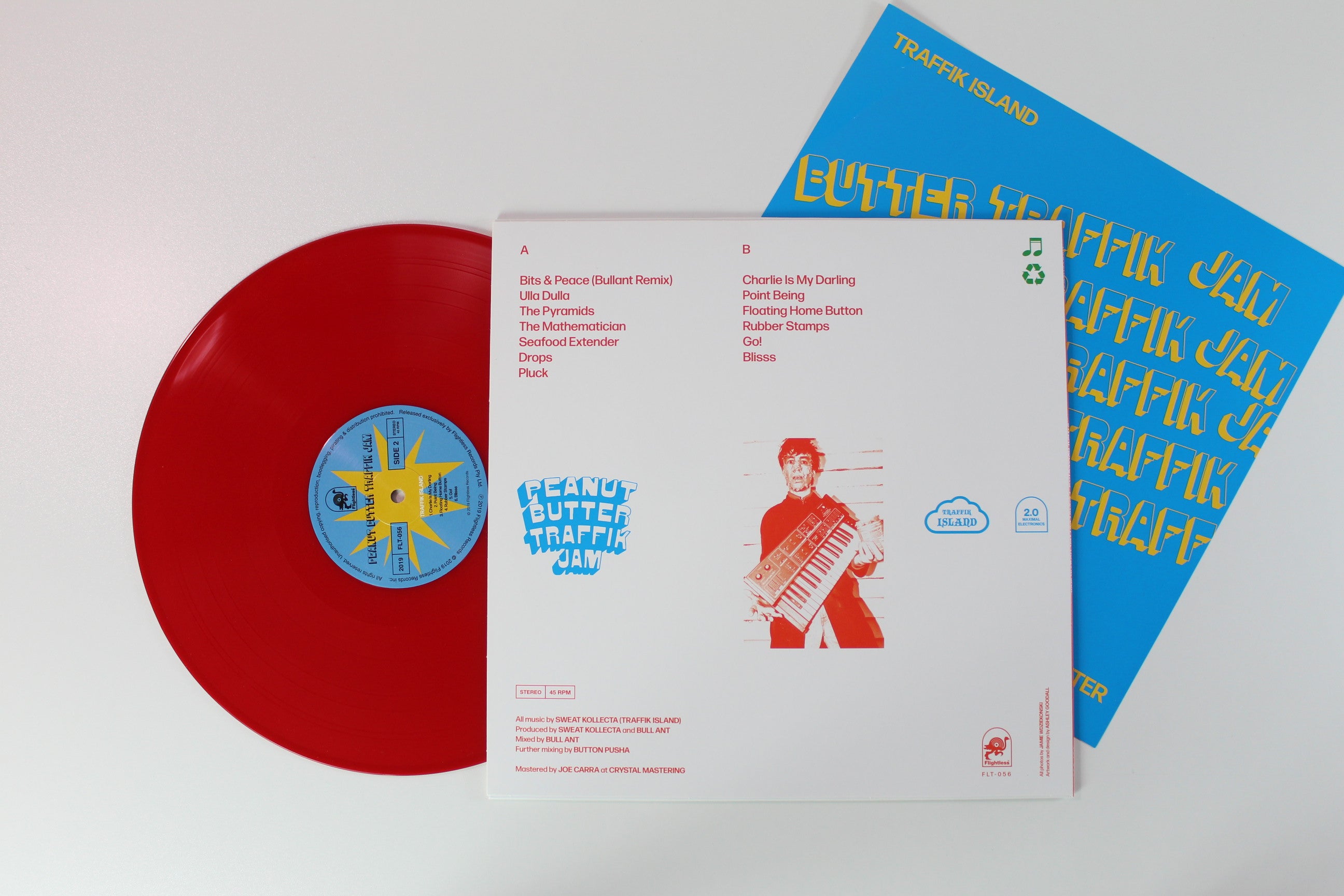 Traffik Island - Sweat Kollecta's Peanut Butter Traffik Jam Ltd. Transparent Jammy Red Vinyl on Flightless
