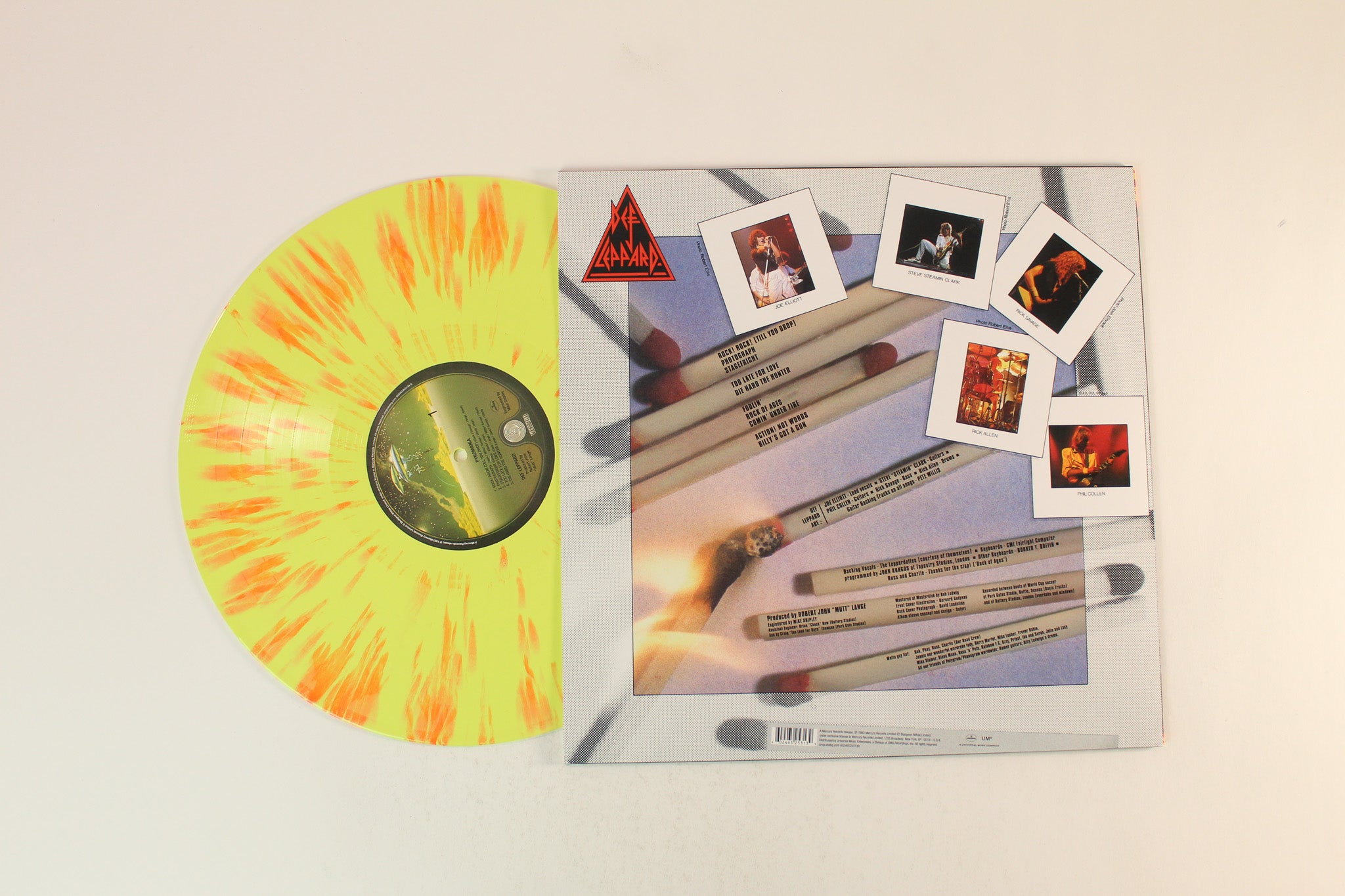 Def Leppard - Pyromania on Mercury Vertigo Orange/Yellow Splatter Vinyl Reissue