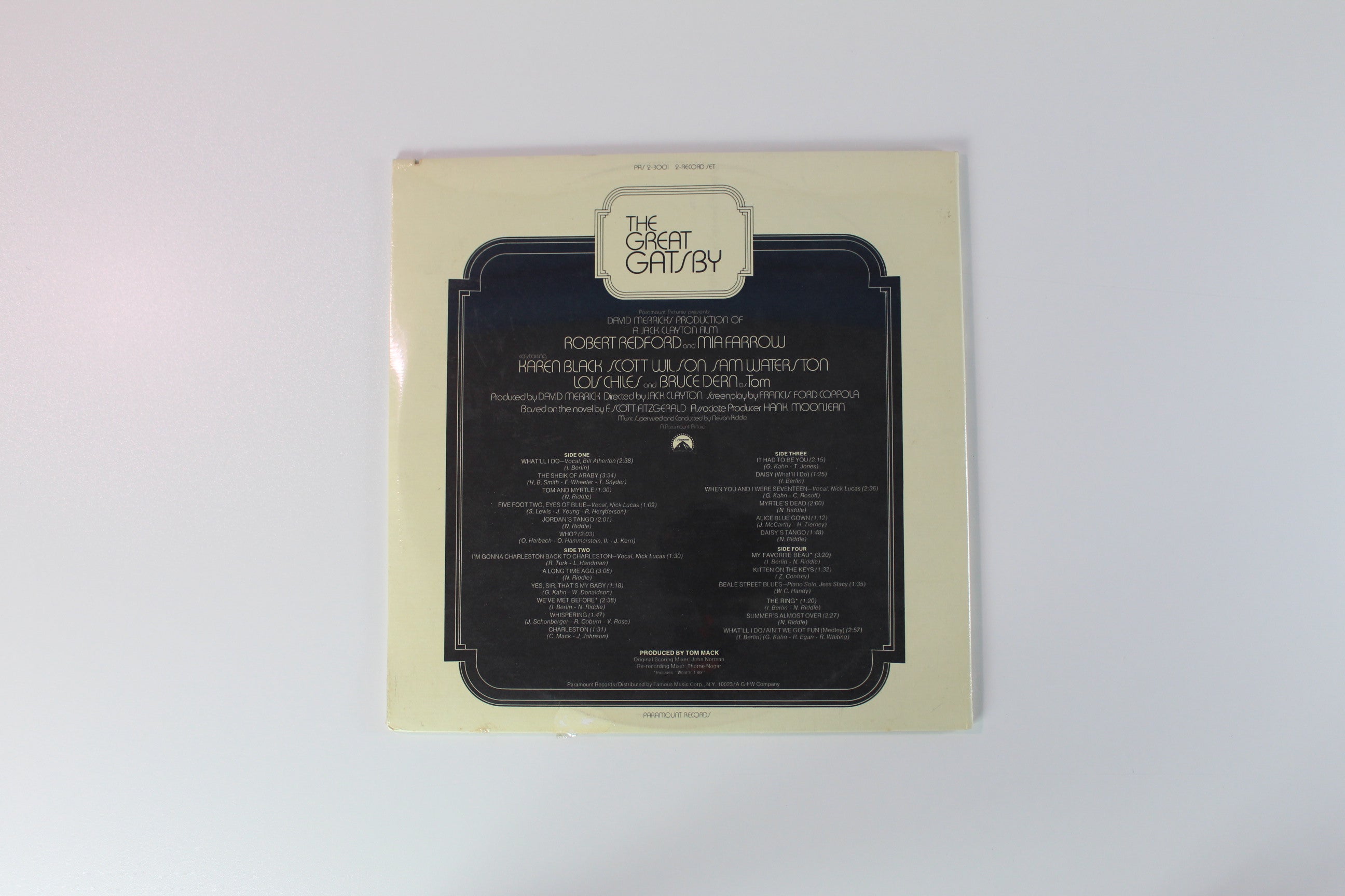 Nelson Riddle - The Great Gatsby (Original Soundtrack Recording) on Paramount Records SEALED