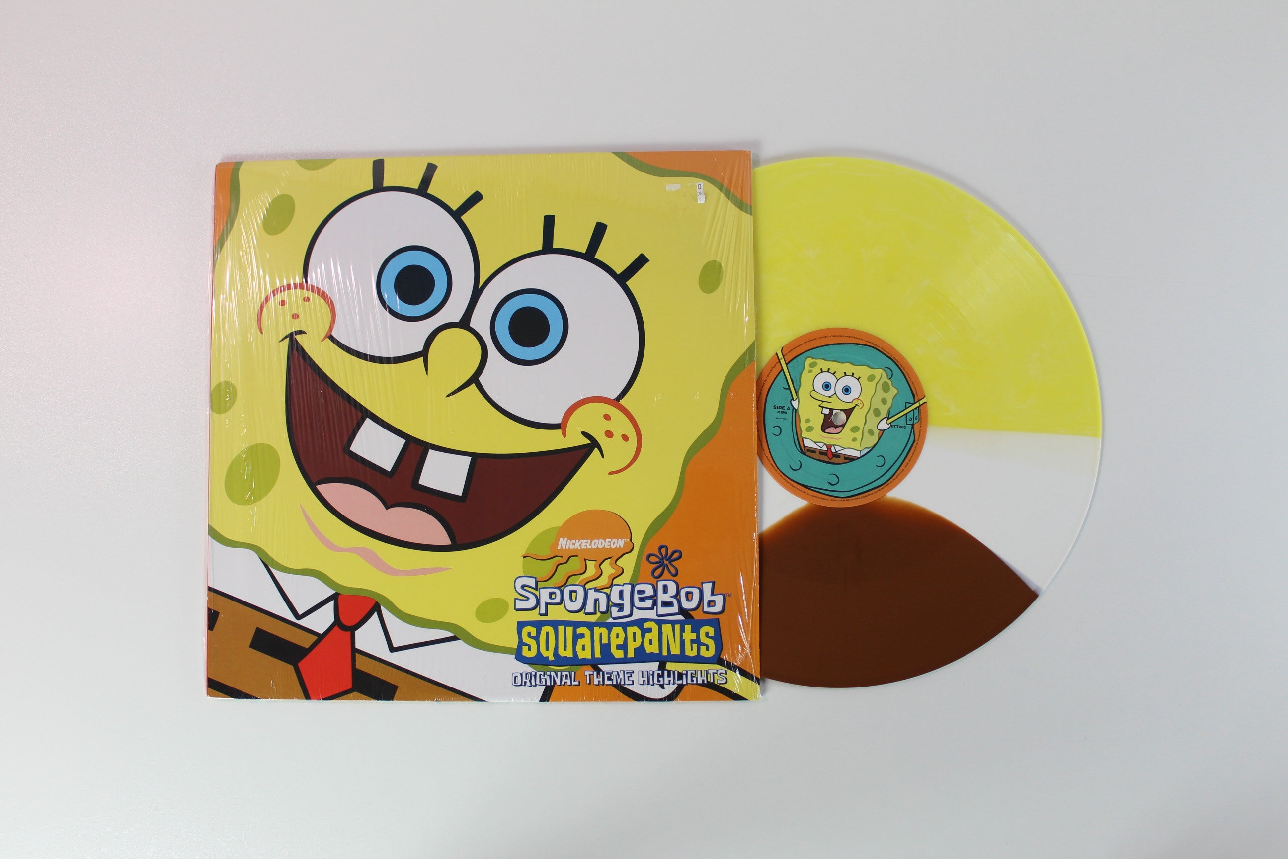 Various - SpongeBob SquarePants™ Original Theme Highlights Ltd. Tri-Colored Split on Enjoy The Toons Records