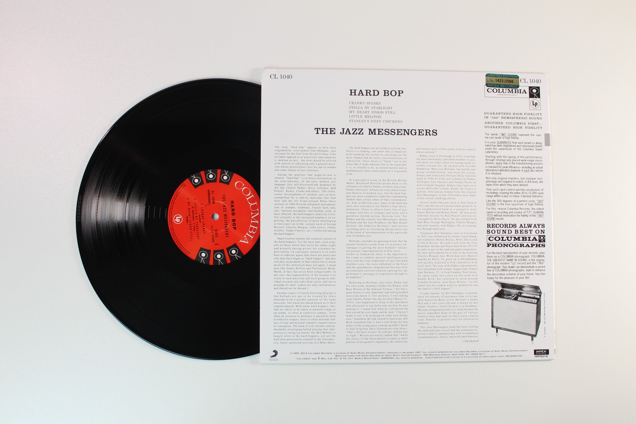 Art Blakey & The Jazz Messengers - Hard Bop on Columbia Impex Ltd Numbered 180 Gram Reissue
