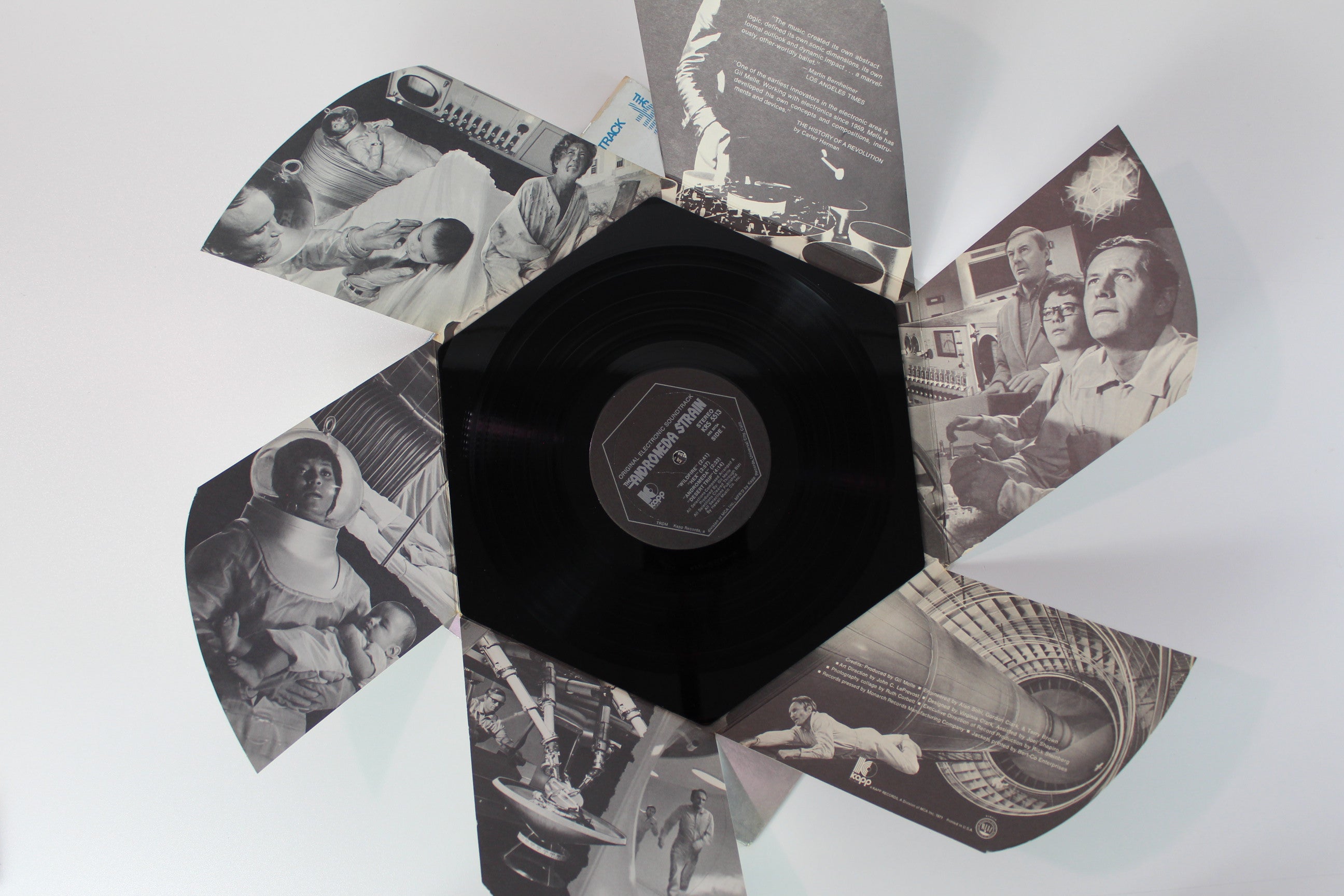 Gil Mellé - The Andromeda Strain (Original Electronic Soundtrack) on Kapp Records 10" Hexagonal Vinyl
