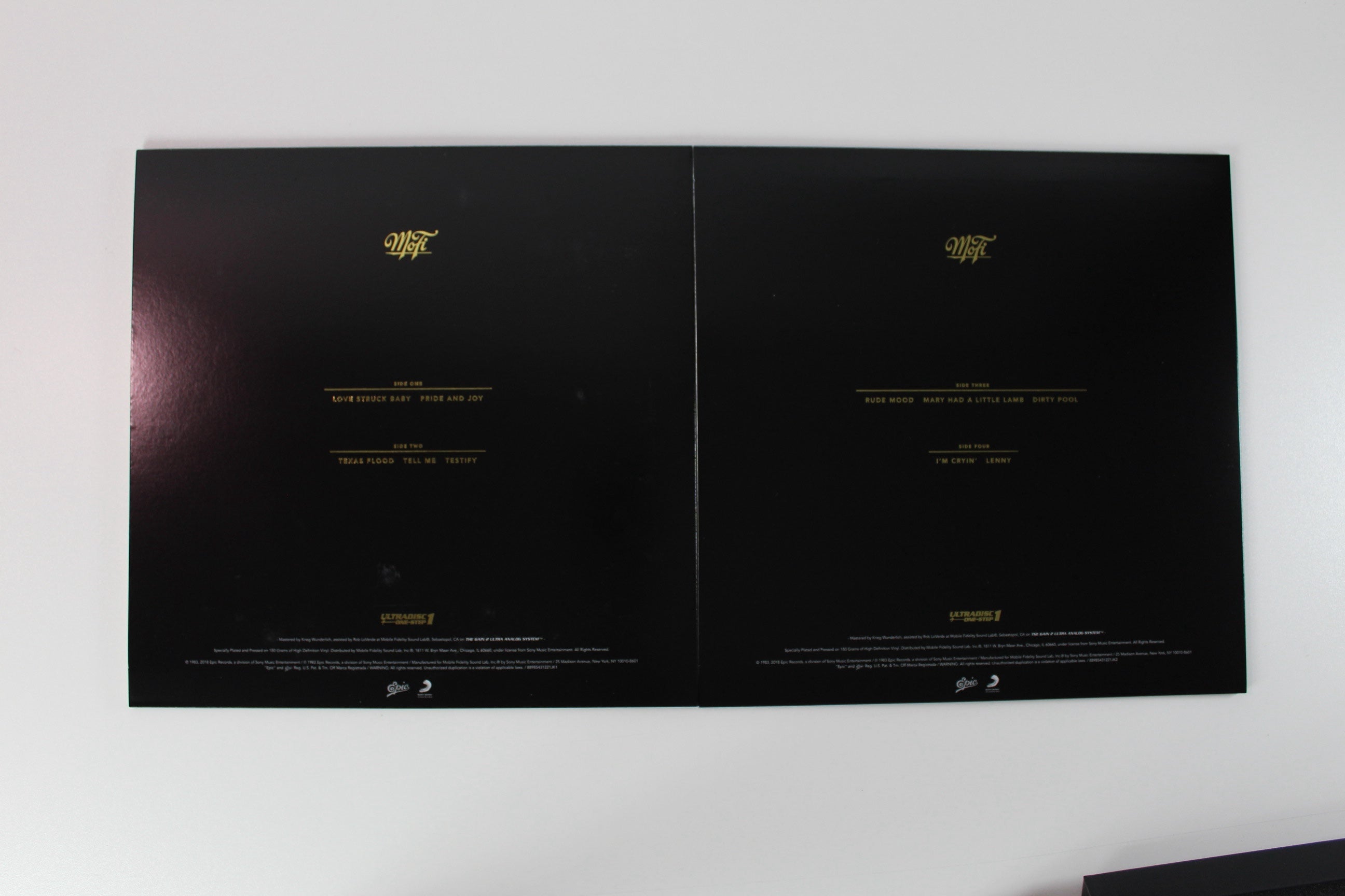 Stevie Ray Vaughan & Double Trouble - Texas Flood on Mobile Fidelity Sound Lab 2 X 12" 45 RPM Ltd Numbered Box Set Reissue
