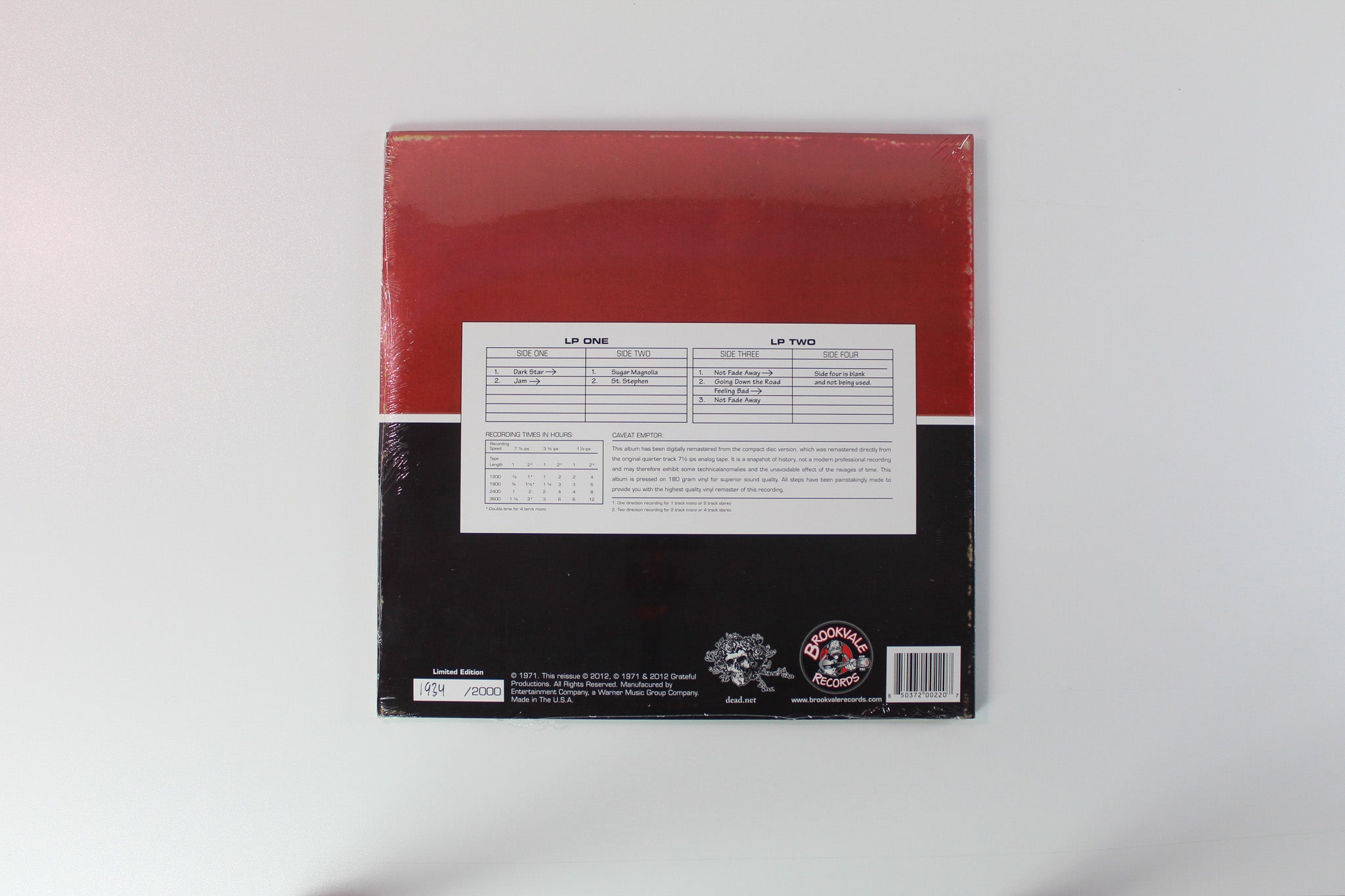 The Grateful Dead - Dick's Picks Volume Two: Columbus, Ohio 10/31/71 on Brookvale Ltd Numbered Reissue Sealed
