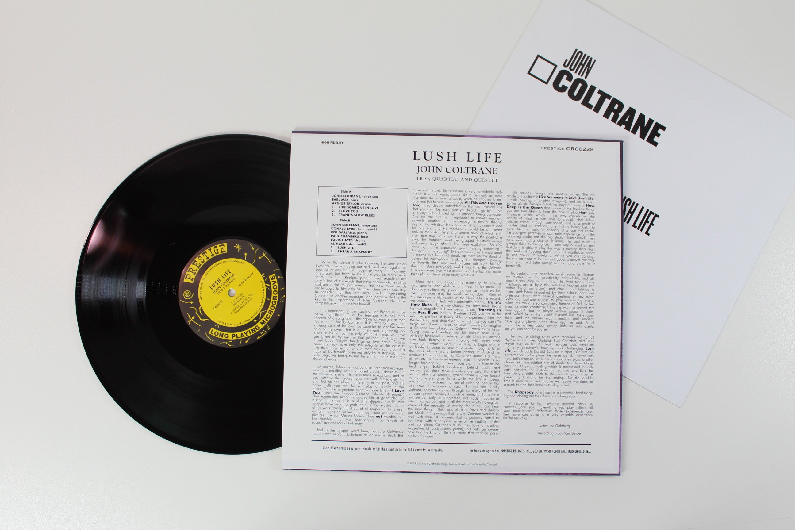 John Coltrane - Lush Life on Craft Recordings Ltd Numbered Reissue