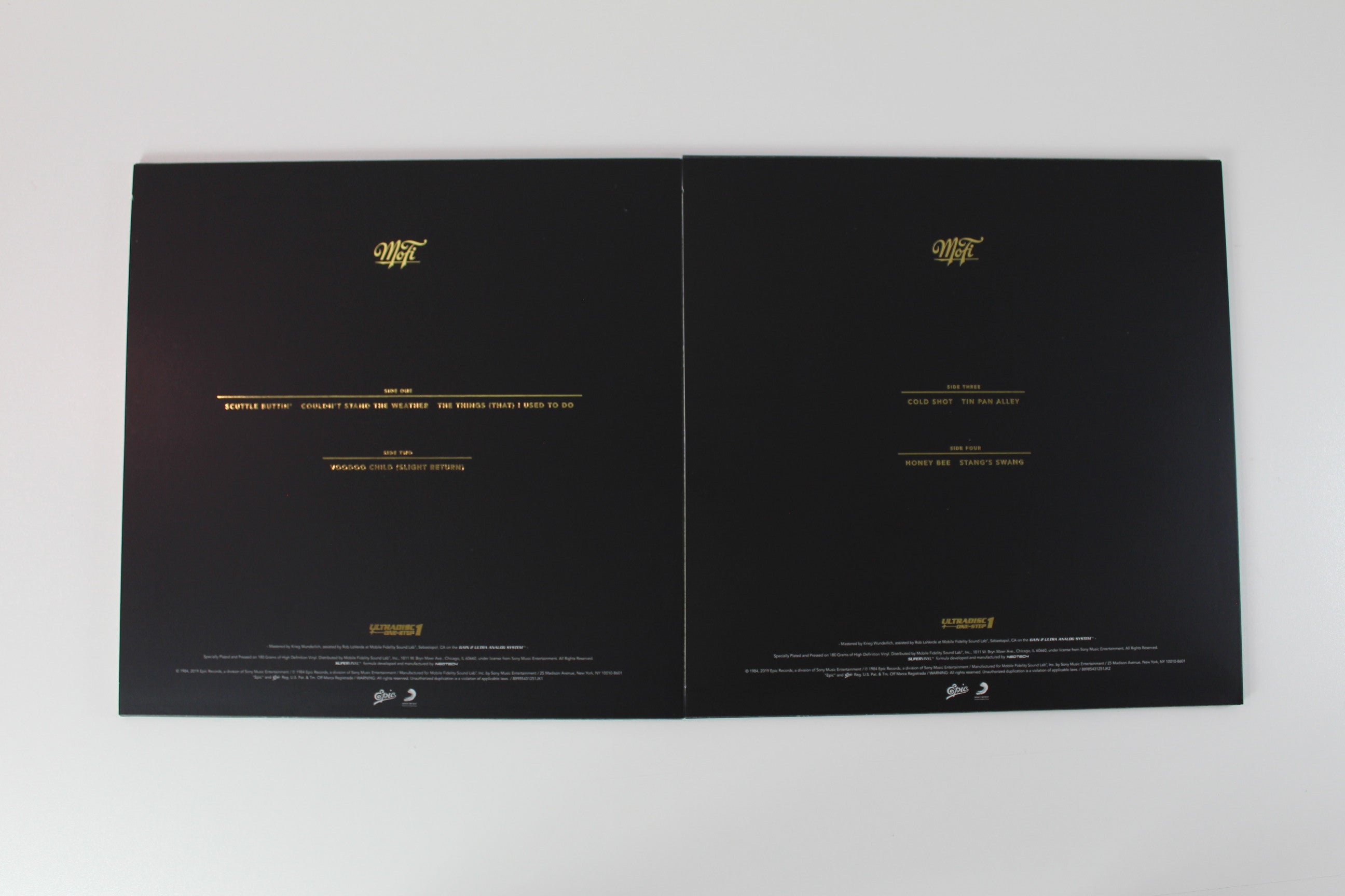 Stevie Ray Vaughan & Double Trouble - Couldn't Stand The Weather on Mobile Fidelity Sound Lab 2 X 12" 45 RPM Ltd Numbered Box Set