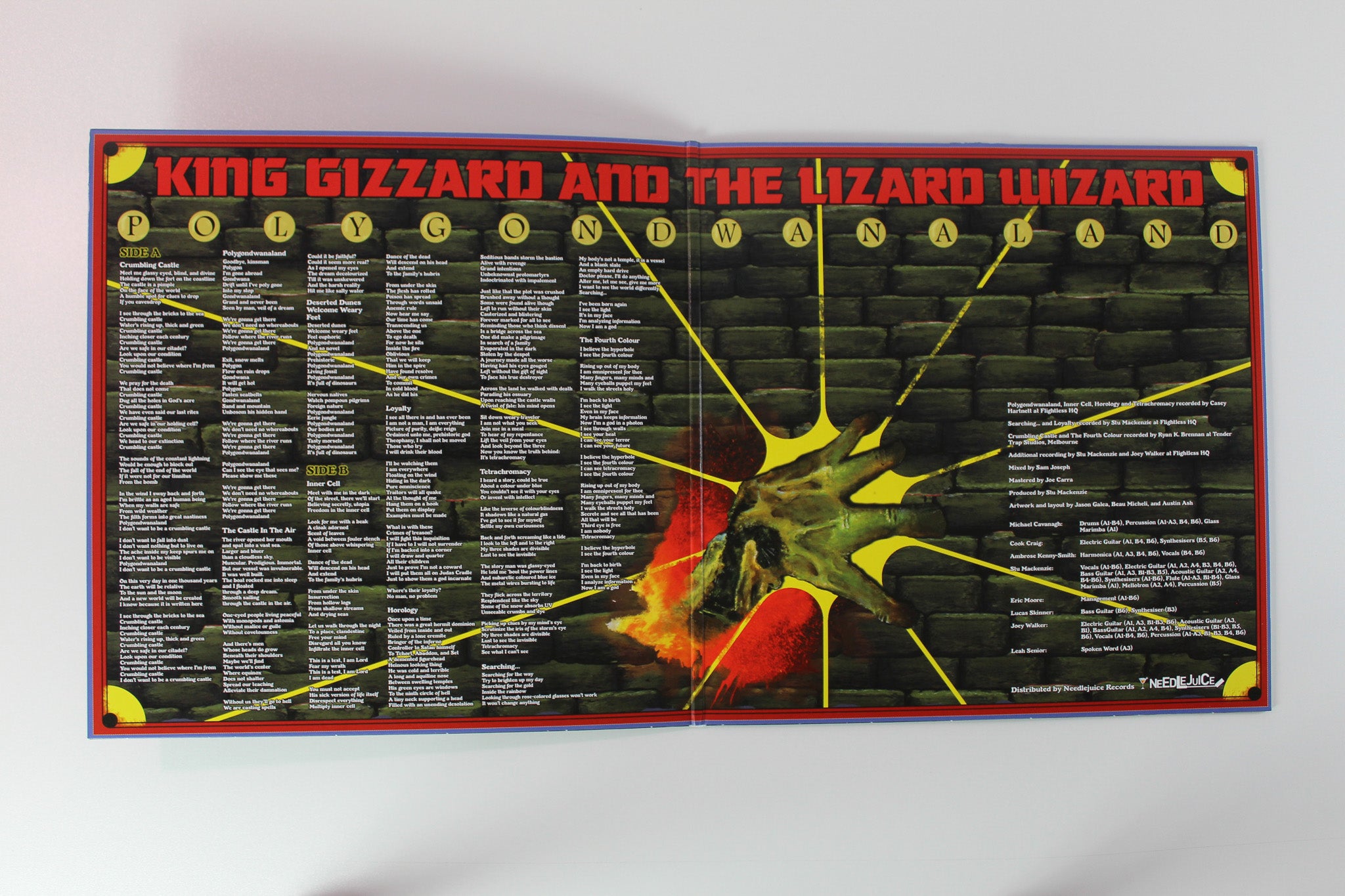King Gizzard And The Lizard Wizard - Polygondwanaland on Needlejuice Ltd Crumbling Polycolour Vinyl