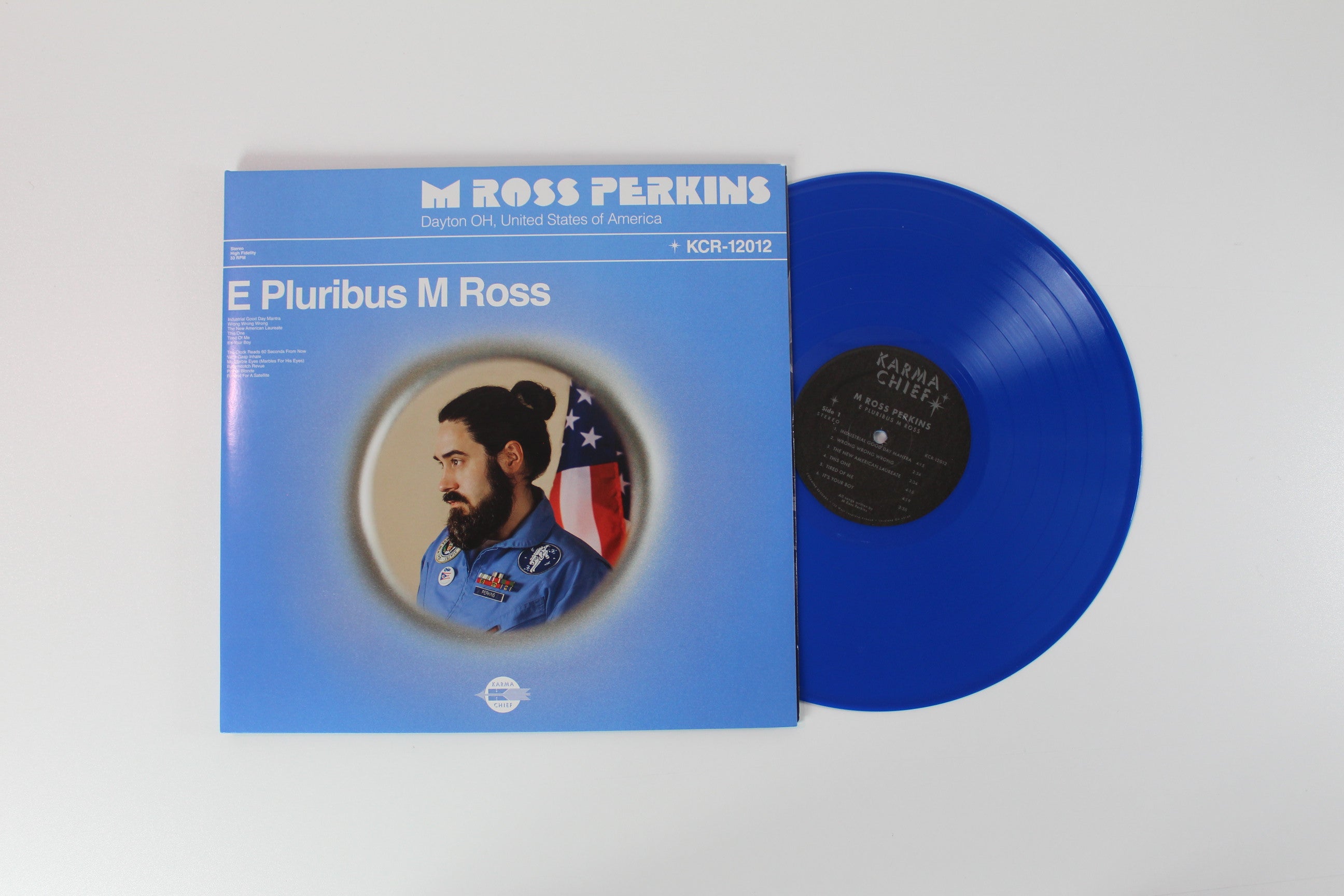 M Ross Perkins - E Pluribus M Ross on Karma Chief Records - Blue opaque vinyl