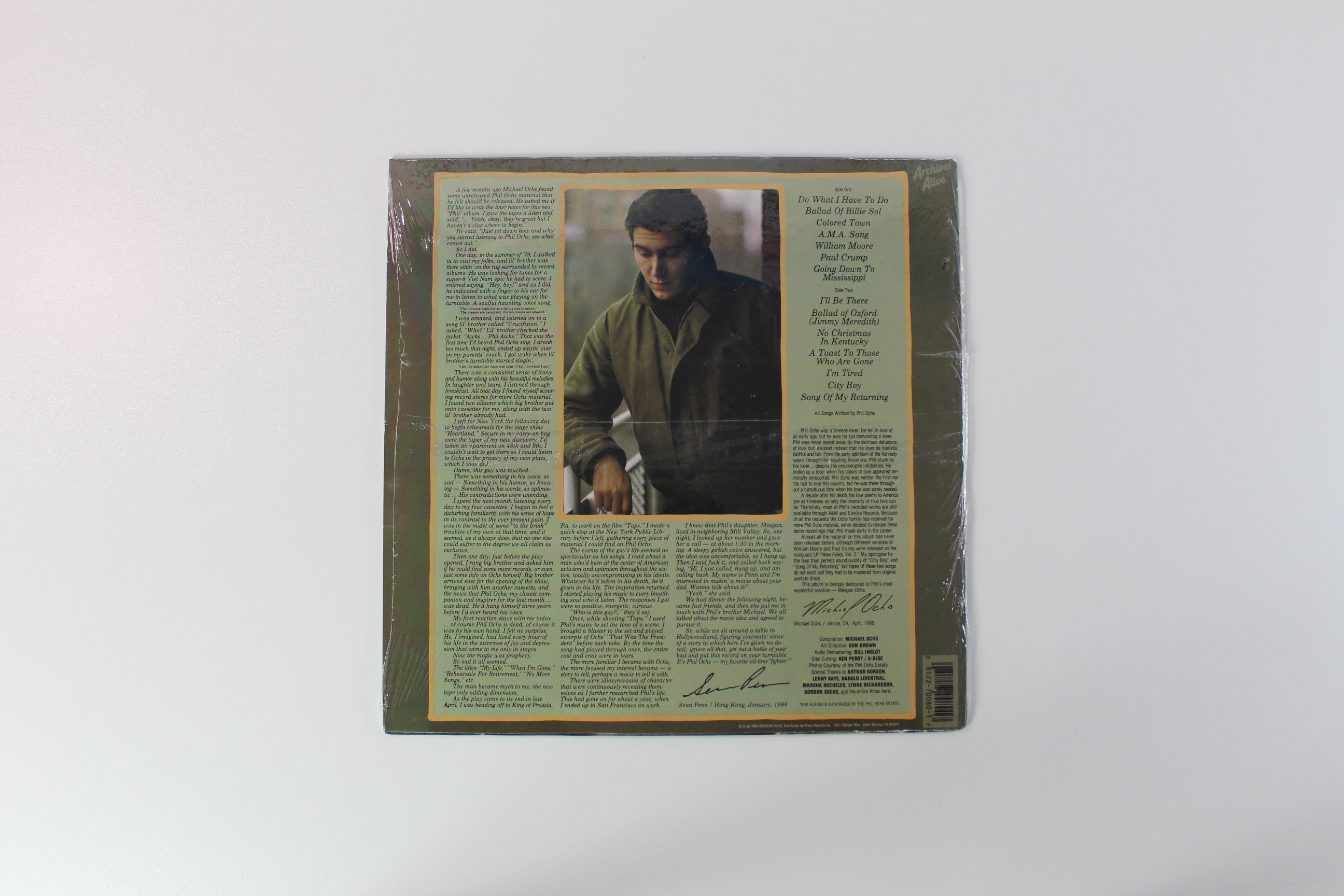 Phil Ochs - A Toast To Those Who Are Gone on Rhino Sealed