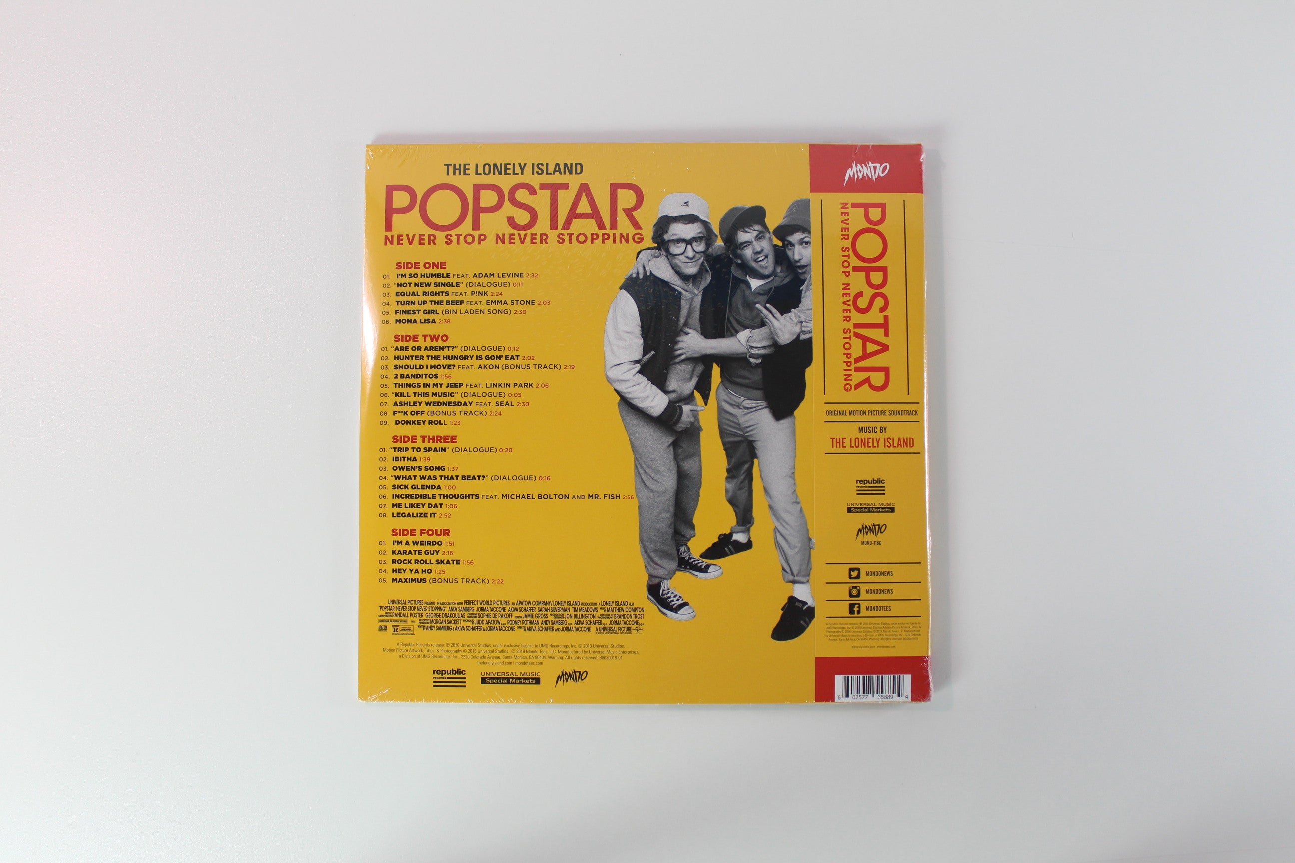 The Lonely Island - Popstar: Never Stop Never Stopping - Official Soundtrack on Republic Mondo Sealed
