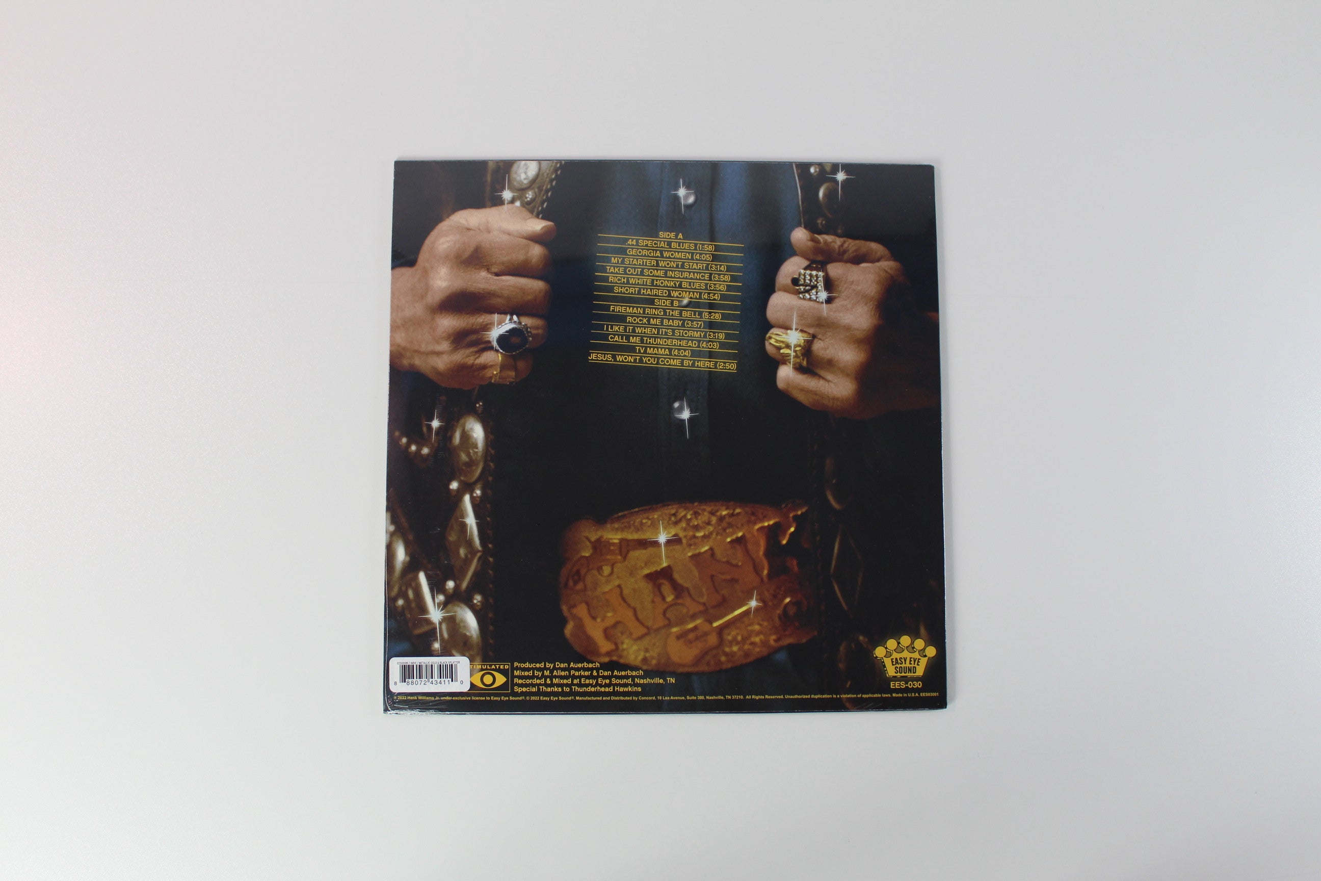 Hank Williams Jr. - Rich White Honky Blues on Easy Eye Sound Ltd Gold & Black Splatter Vinyl Sealed