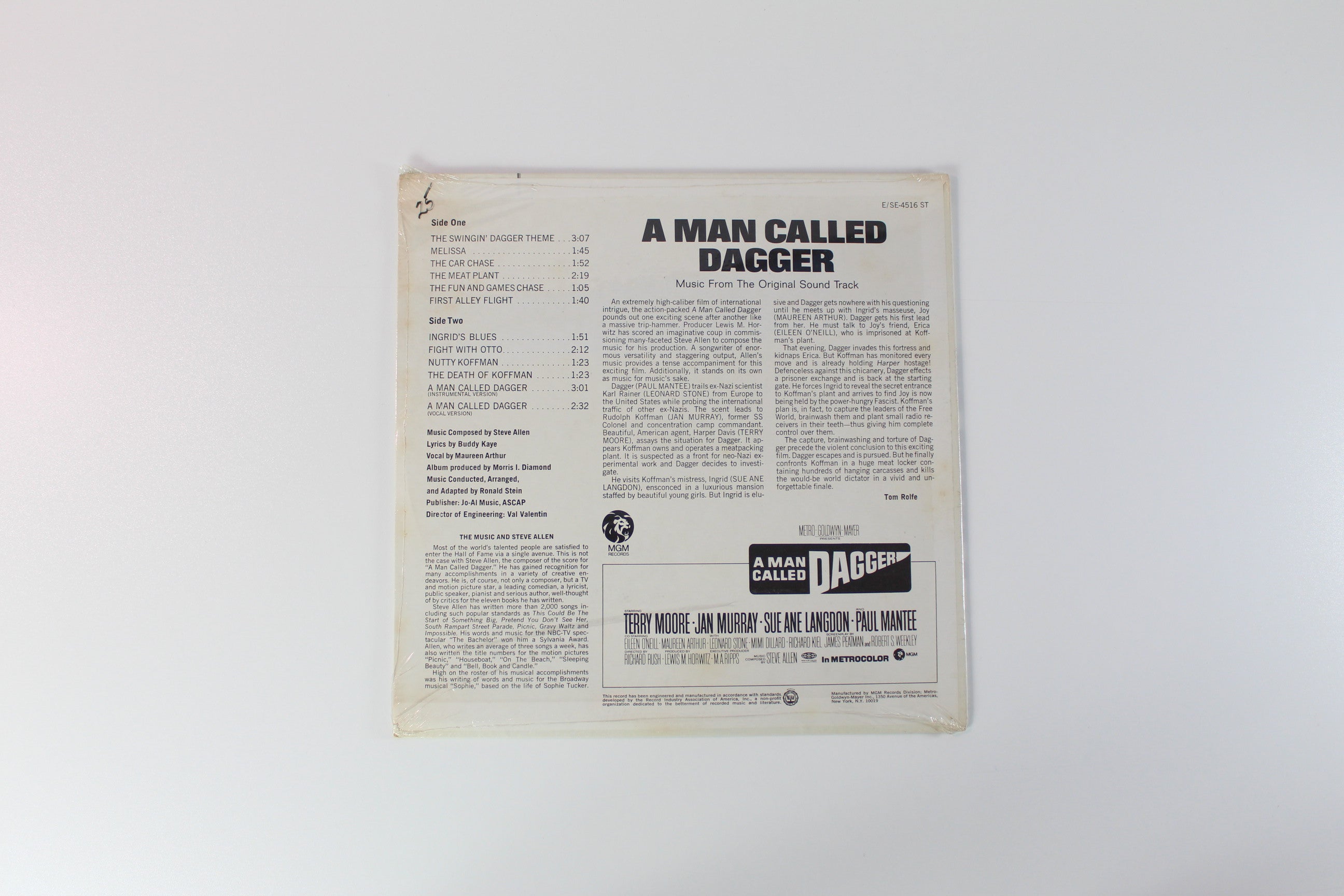 Steve Allen - A Man Called Dagger (Music From The Original Soundtrack) on MGM Sealed
