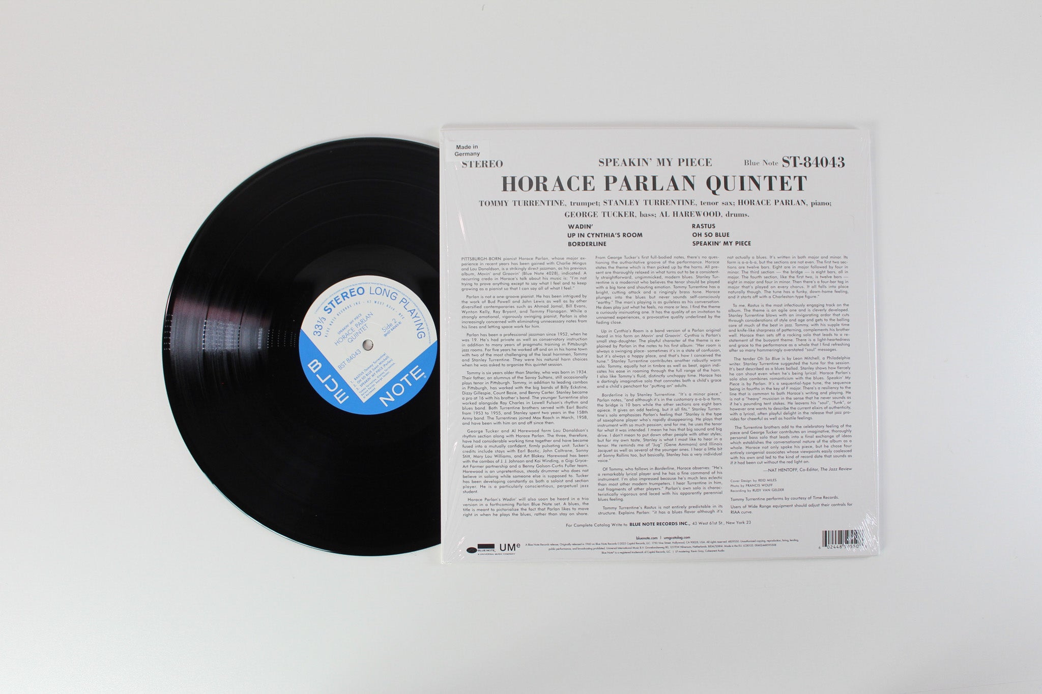 Horace Parlan Quintet - Speakin' My Piece on Blue Note - Blue Note Classic Vinyl Series