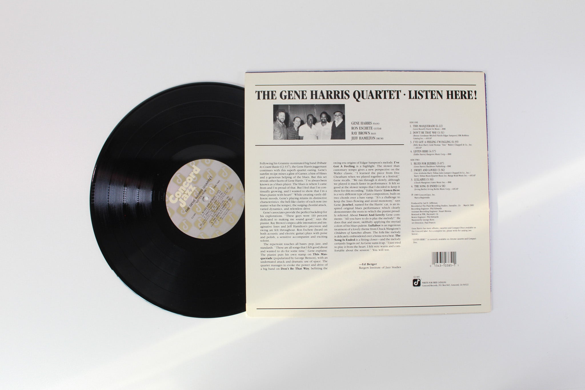 The Gene Harris Quartet - Listen Here! on Concord Jazz