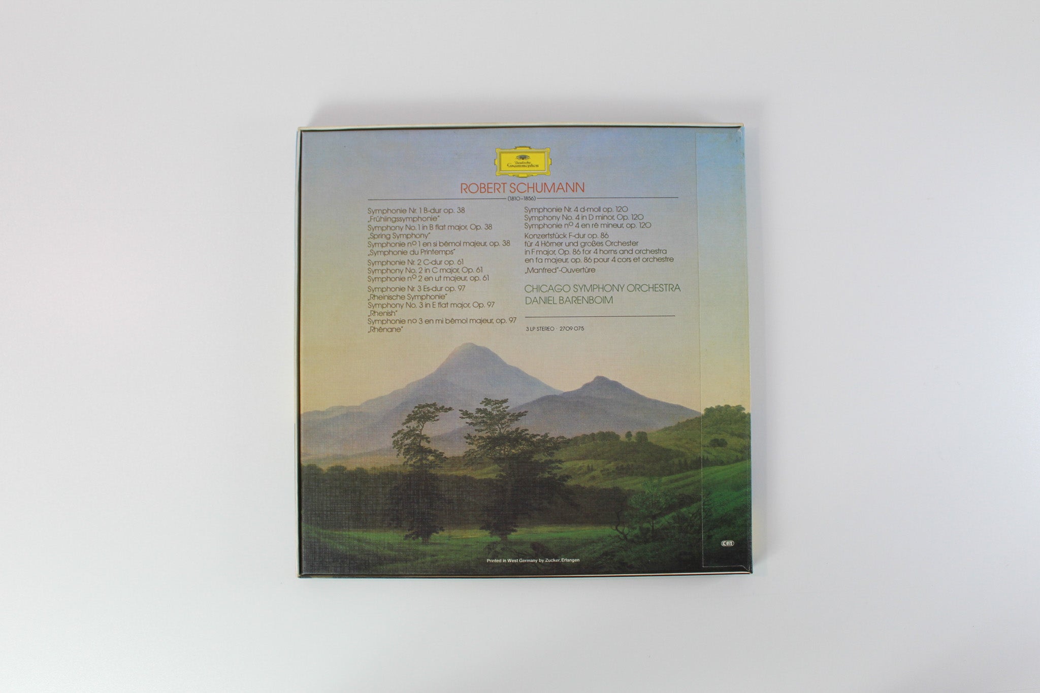 Robert Schumann, Chicago Symphony Orchestra, Daniel Barenboim - 4 Symphonies - Konzertstück For 4 Horns - >>Manfred<< Overture on Deutsche Grammophon