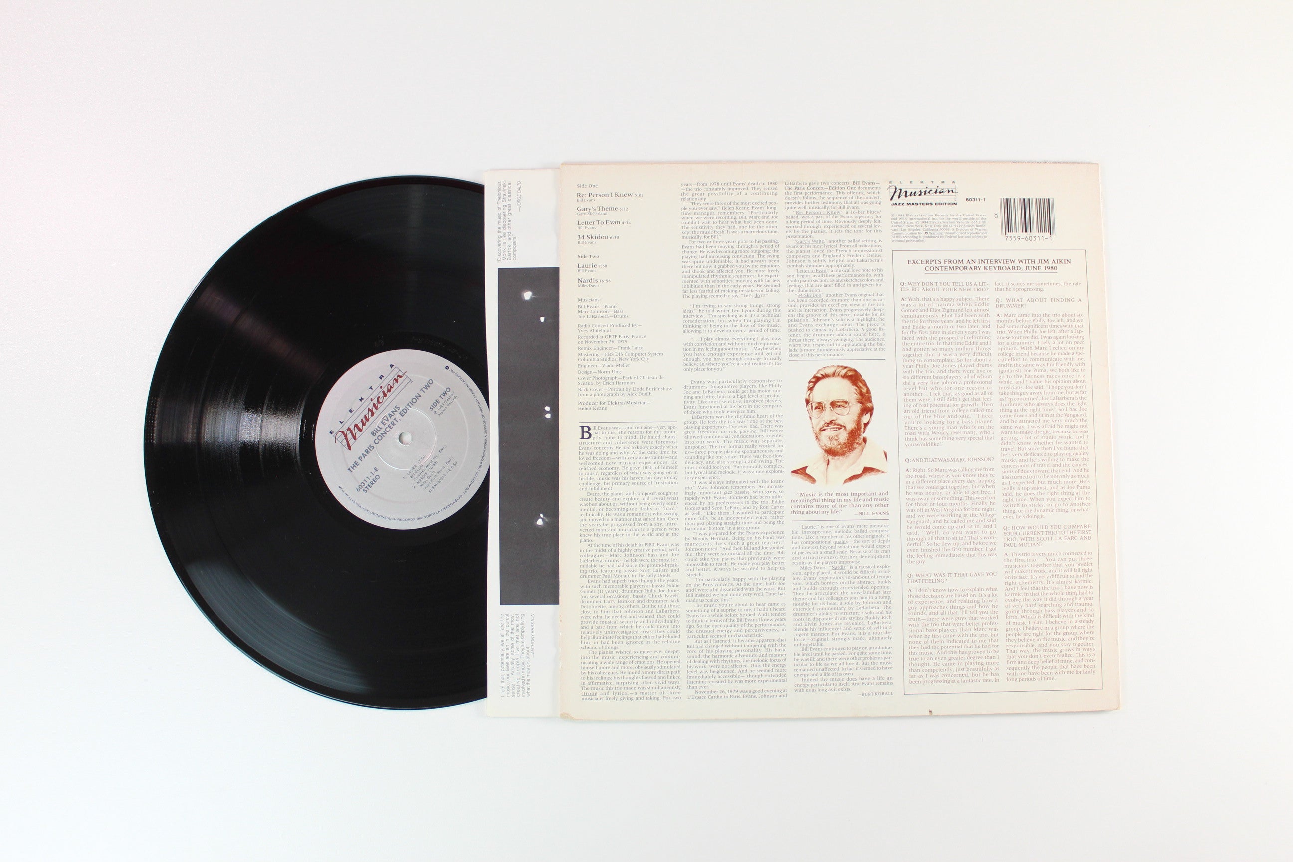 Bill Evans - The Paris Concert (Edition Two) on Elektra Musician